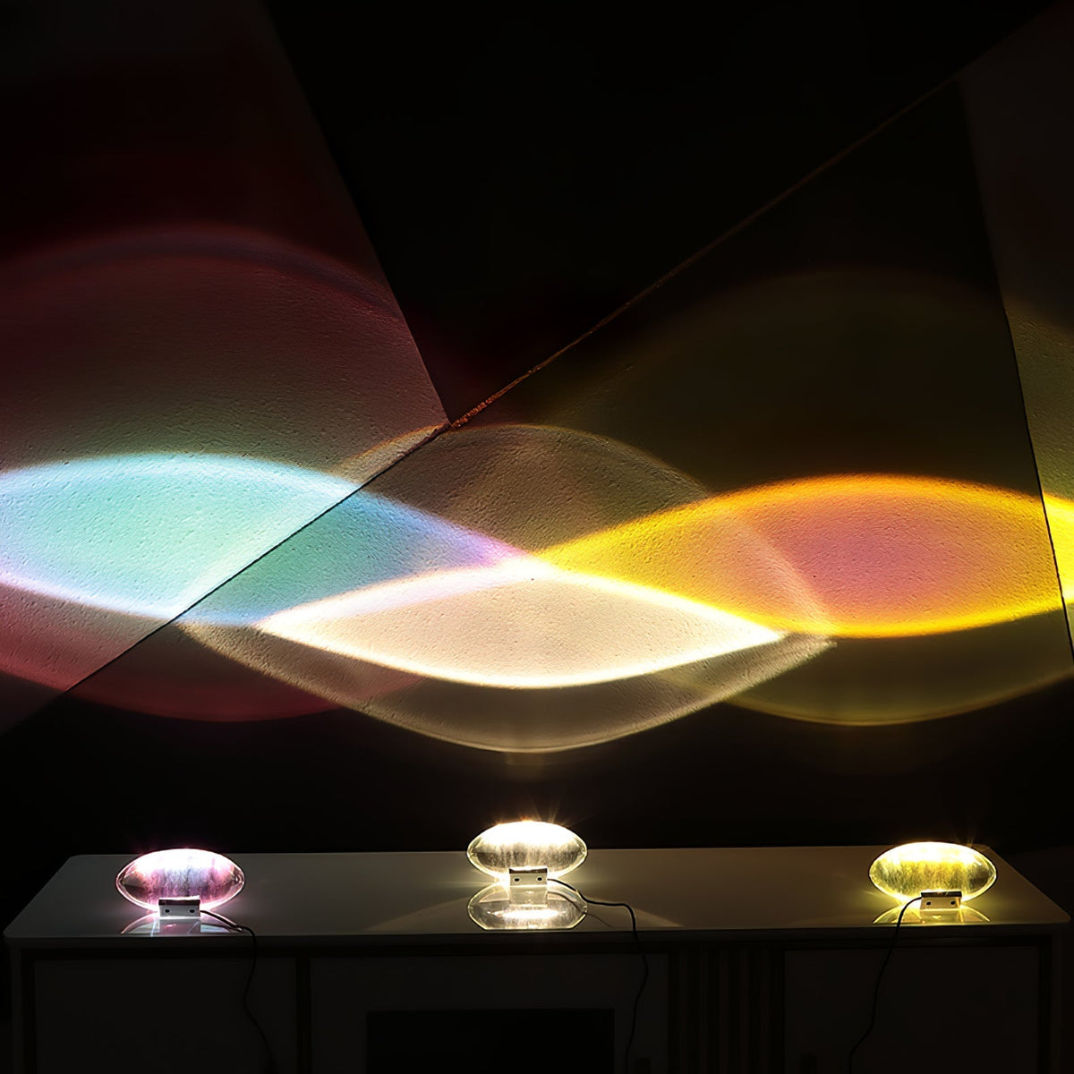 Solarece minimalistyczna lampa stołowa ze szkła