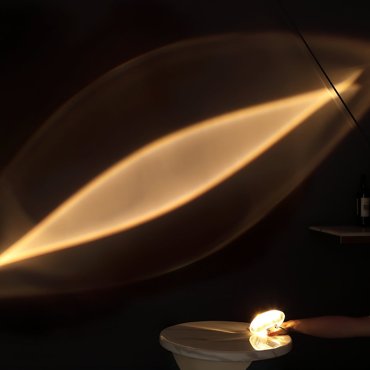 Solarece minimalistyczna lampa stołowa ze szkła