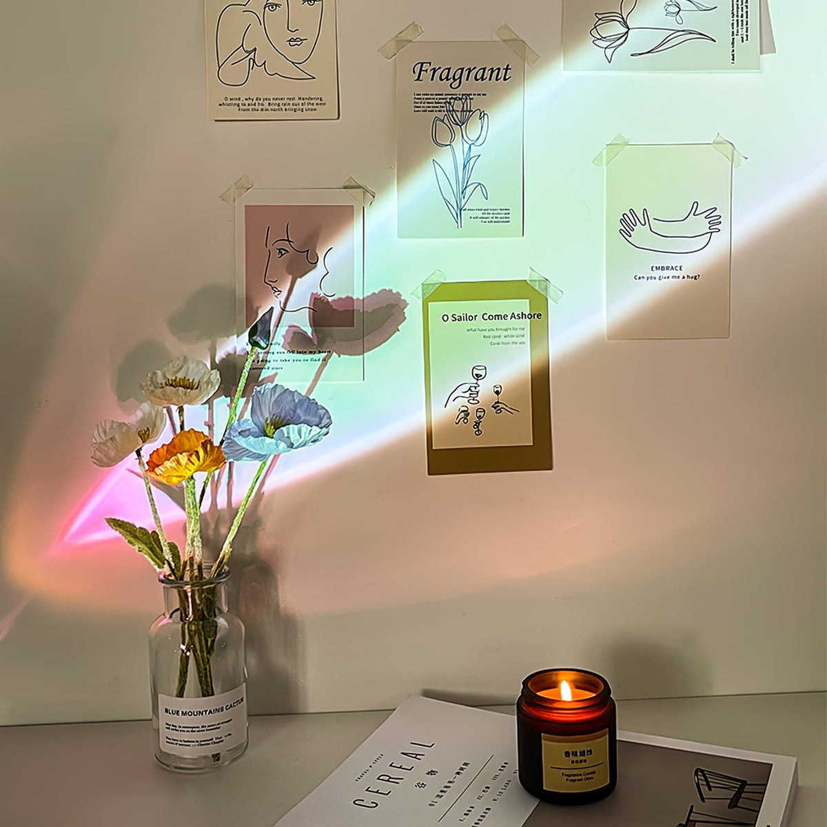 Solarece minimalistyczna lampa stołowa ze szkła