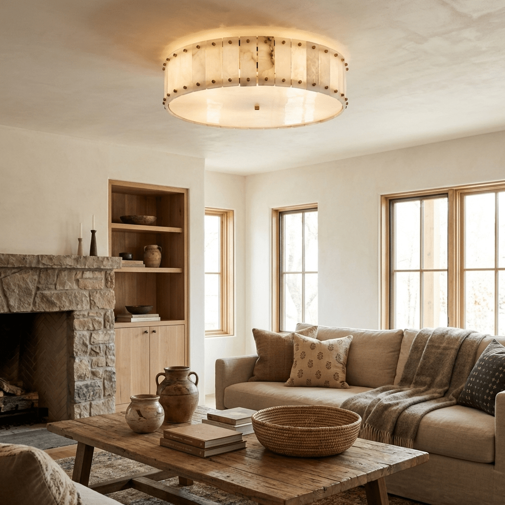 Nocten Alabaster Halo lampa sufitowa