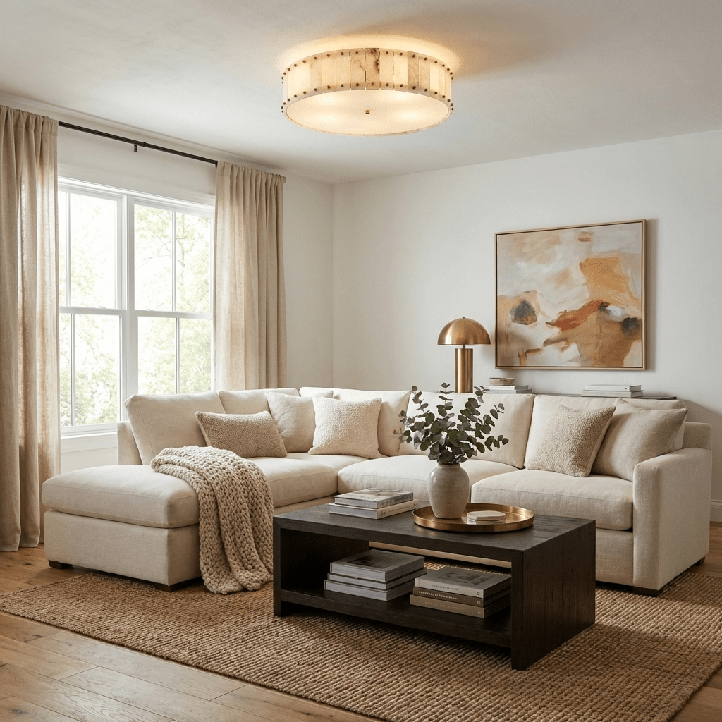 Nocten Alabaster Halo lampa sufitowa