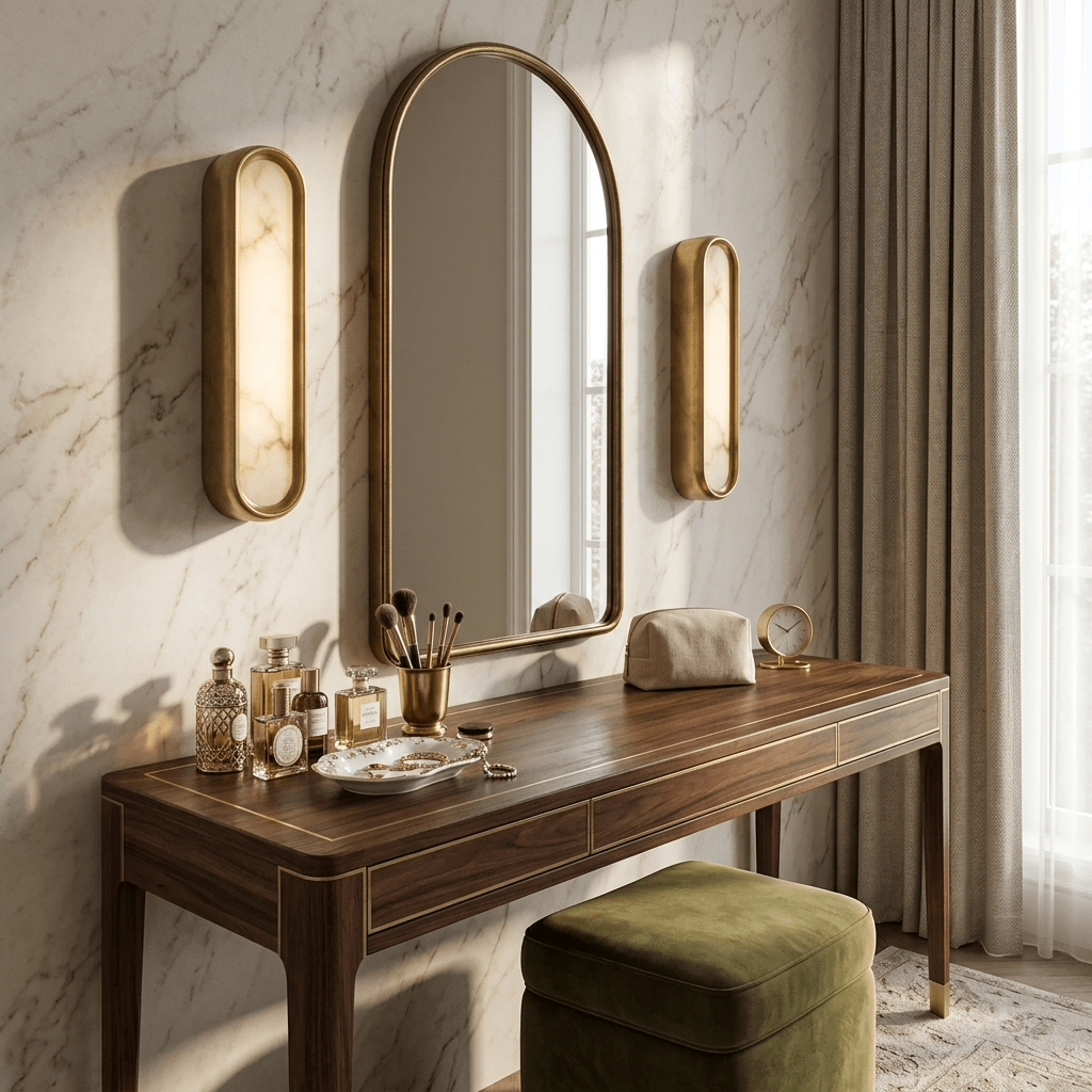 Evariste Aurelia Arch Alabaster kinkiet
