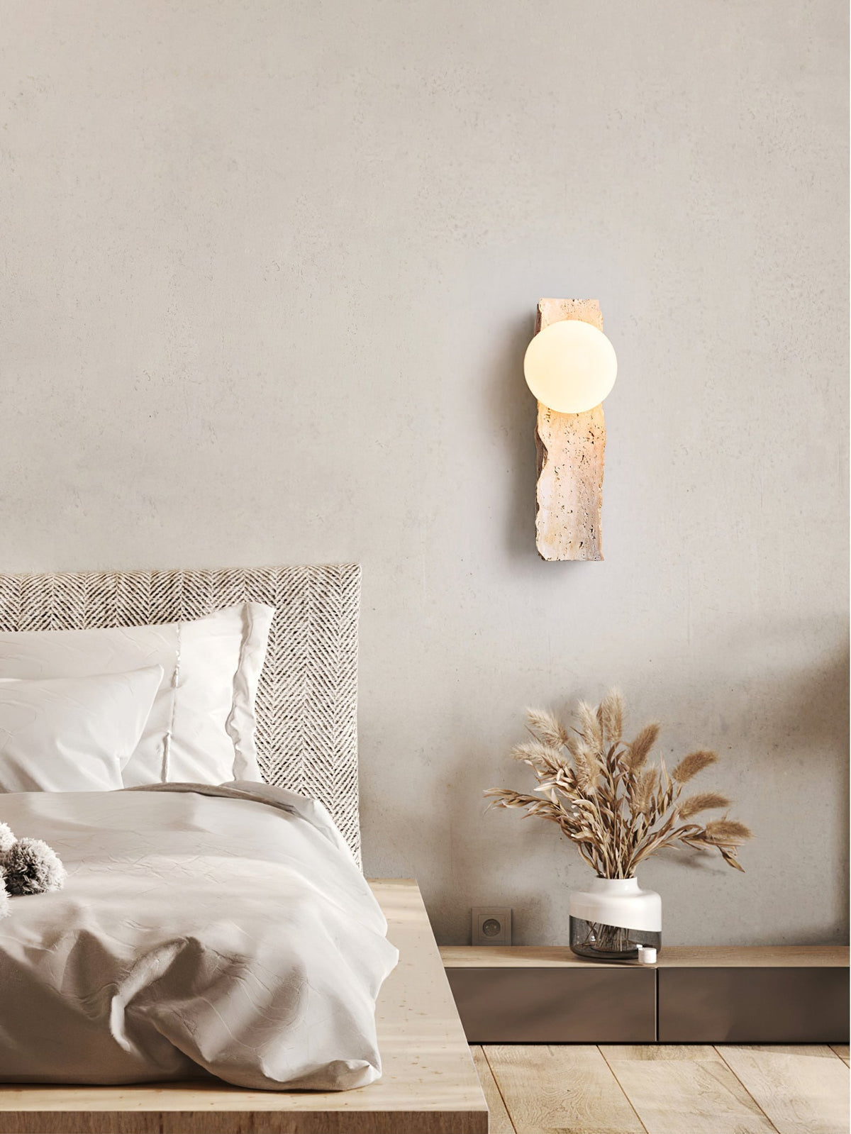 Elnoren Organic Travertine Kinkiet