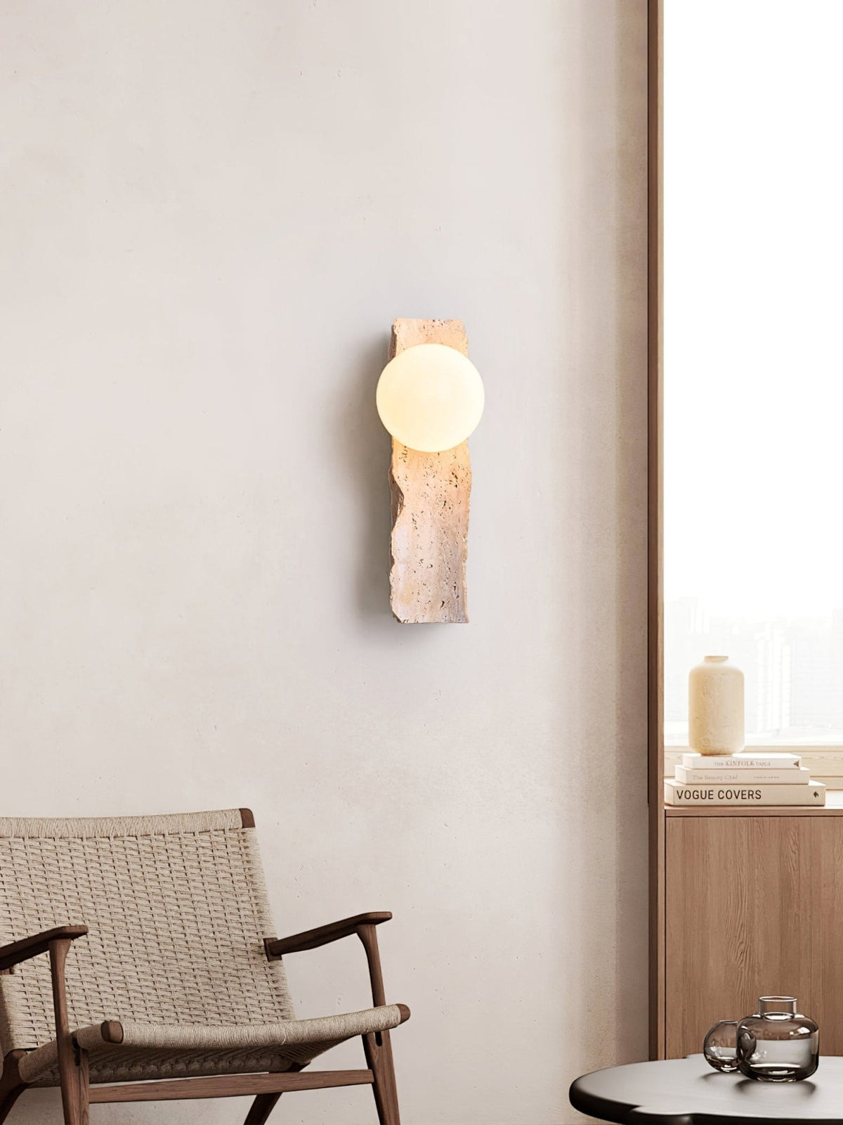 Elnoren Organic Travertine Kinkiet
