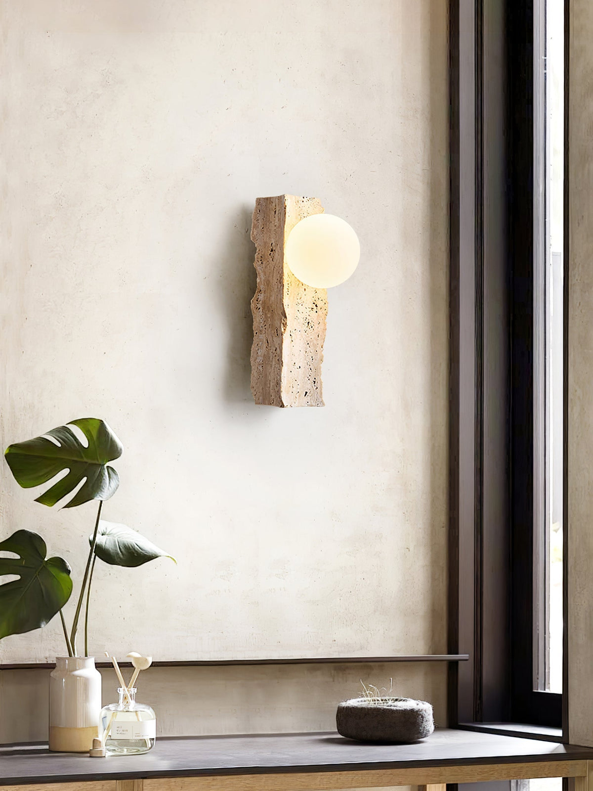Elnoren Organic Travertine Kinkiet