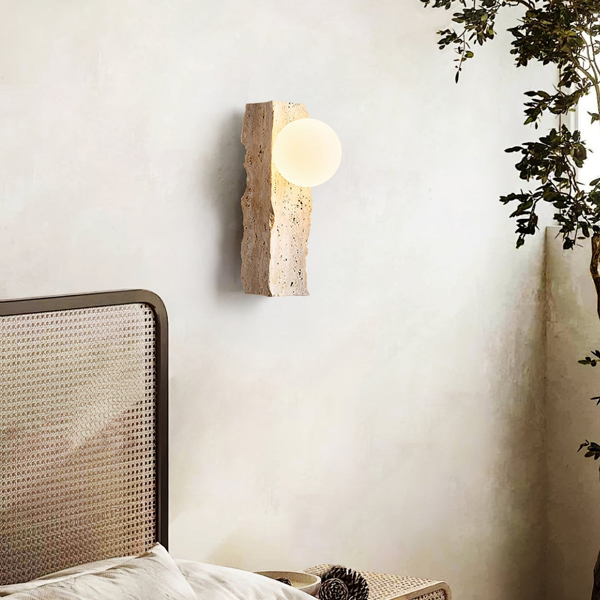 Elnoren Organic Travertine Kinkiet