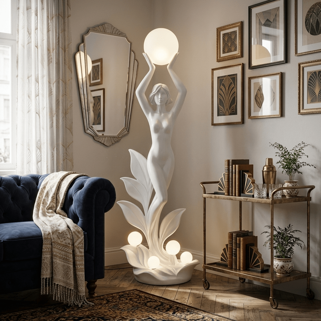 Galatea Aurora Muse rzeźbiarska lampa stojąca