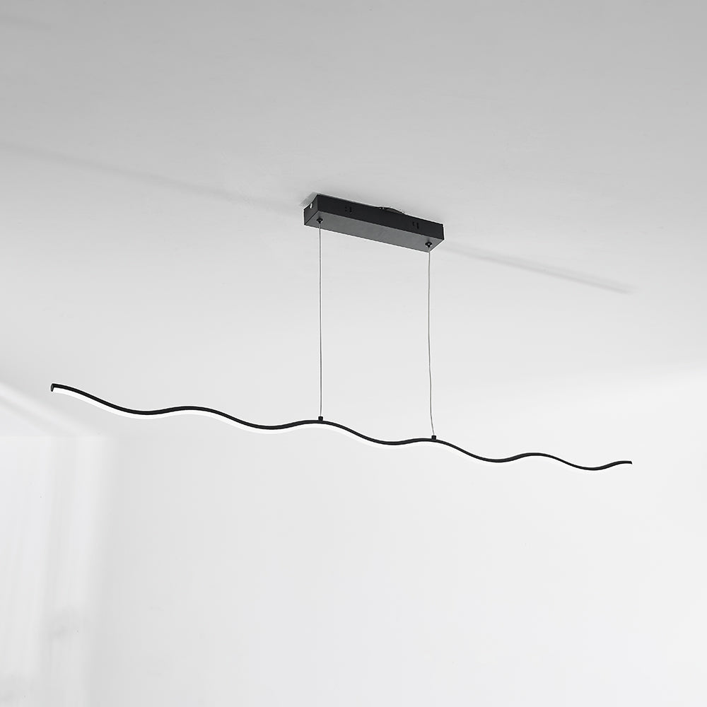 Arisha Wave liniowy lampa wisząca, czarny/biały