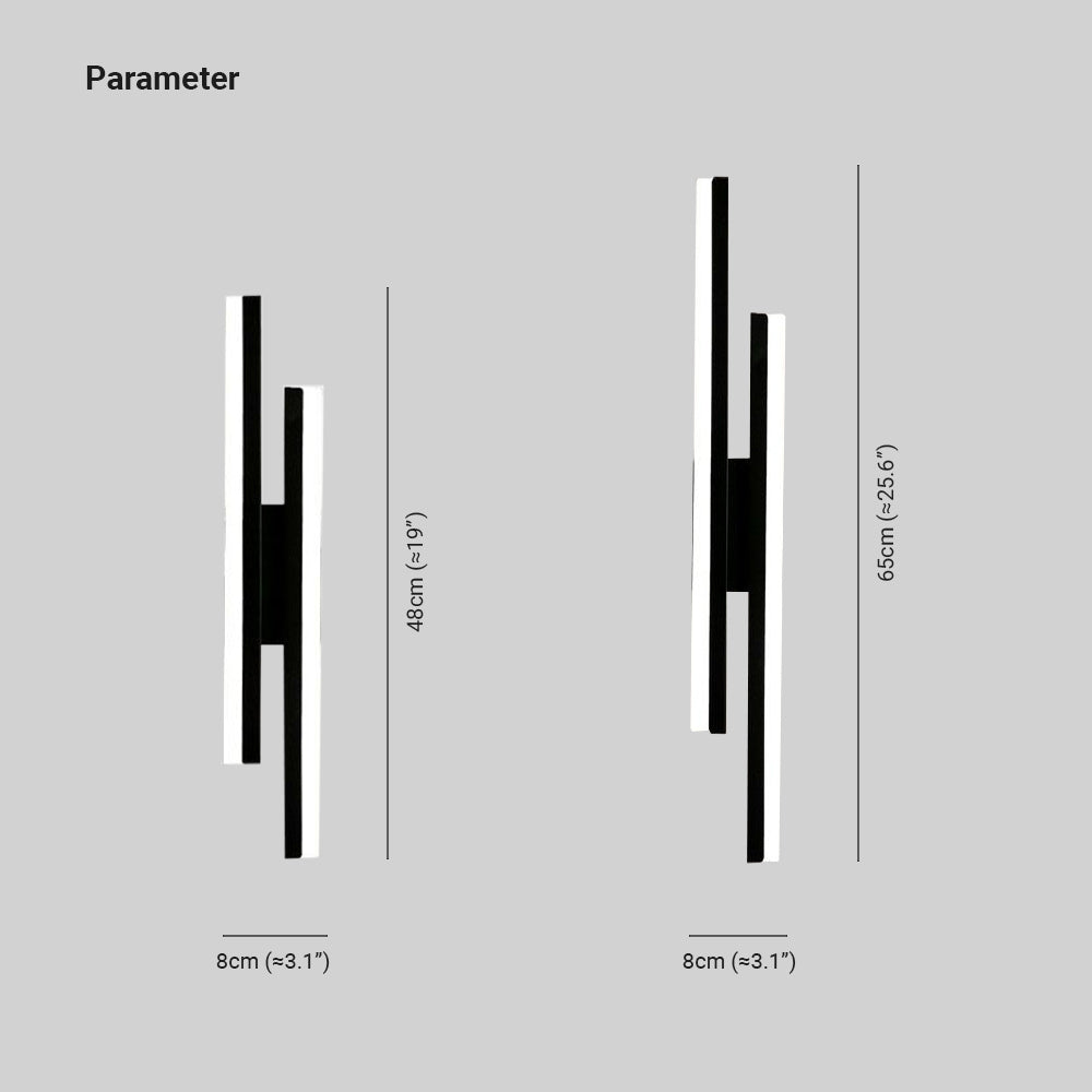 Kinkiet Cyral Minimalist Geometric czarny/biały