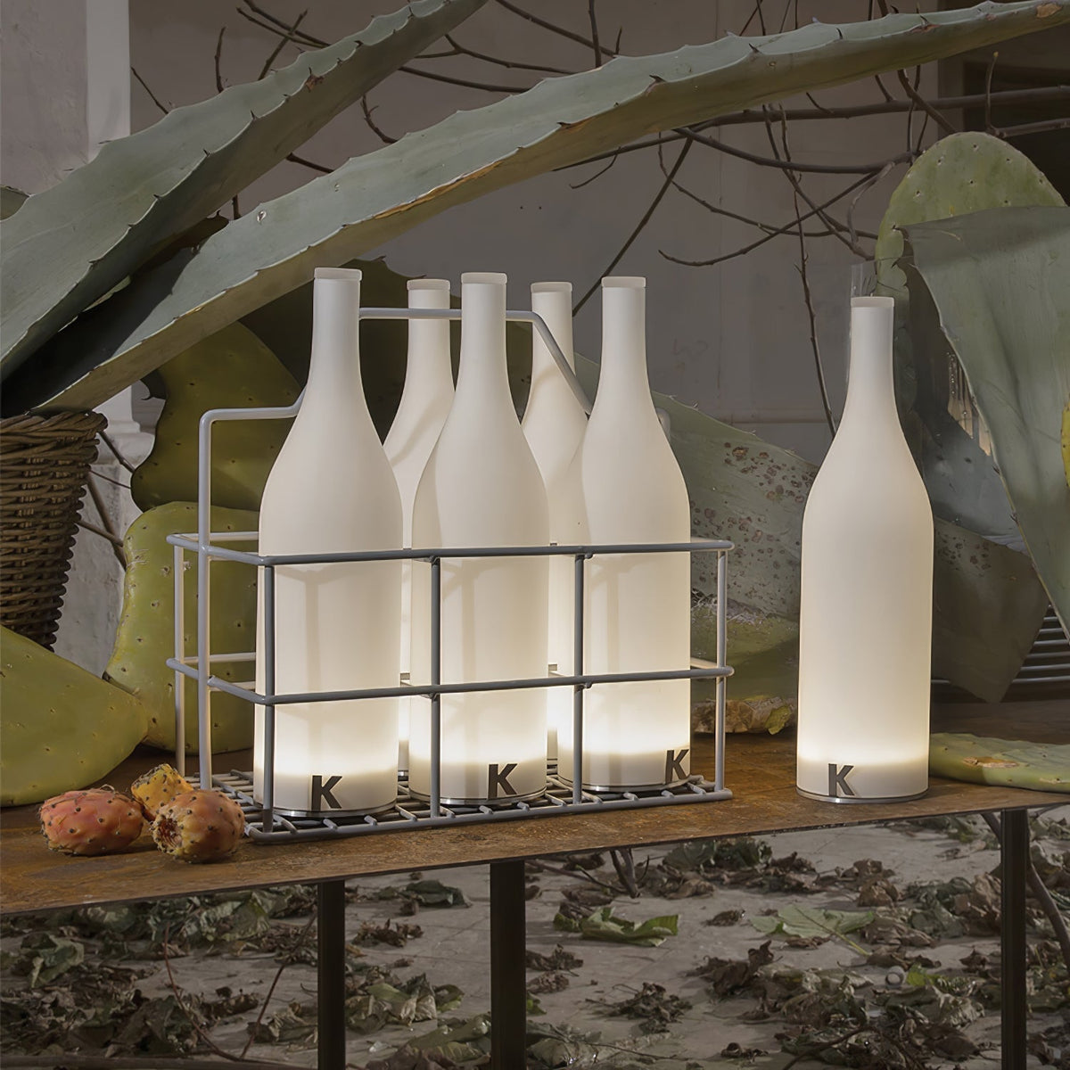 Lampa stołowa Vino z wbudowaną baterią