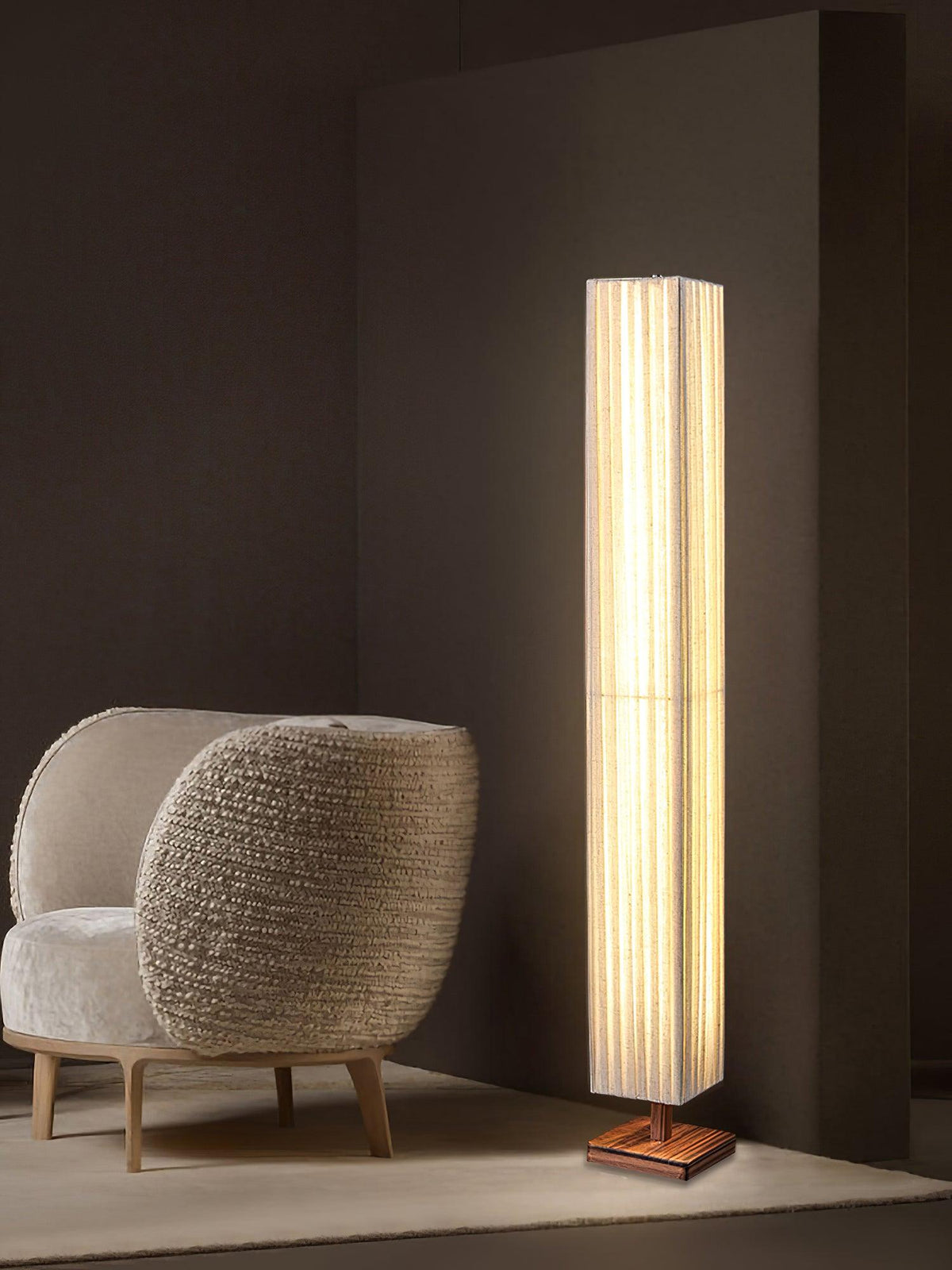 Vesolyre lampy stojące płócienny Japandi