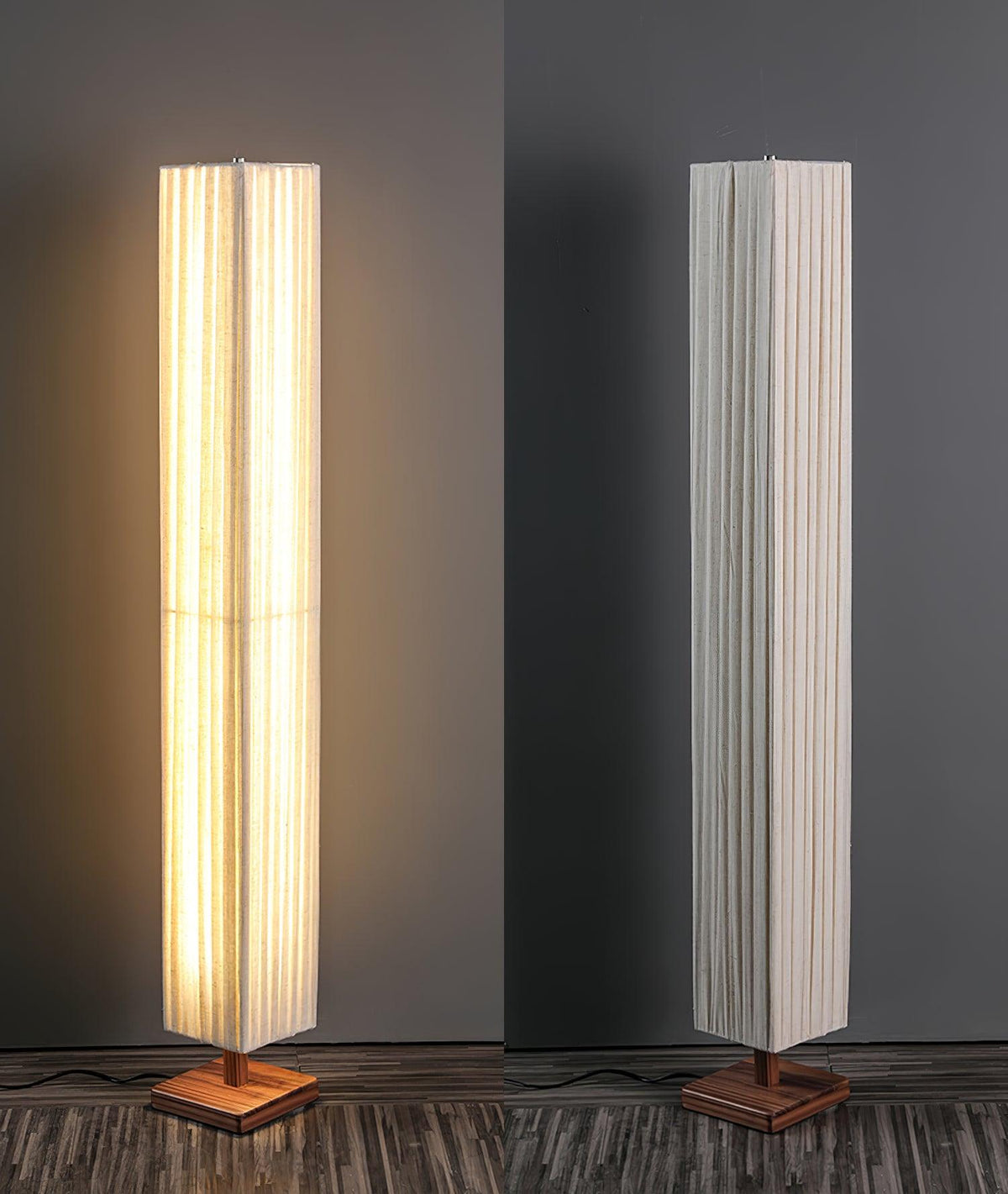 Vesolyre lampy stojące płócienny Japandi
