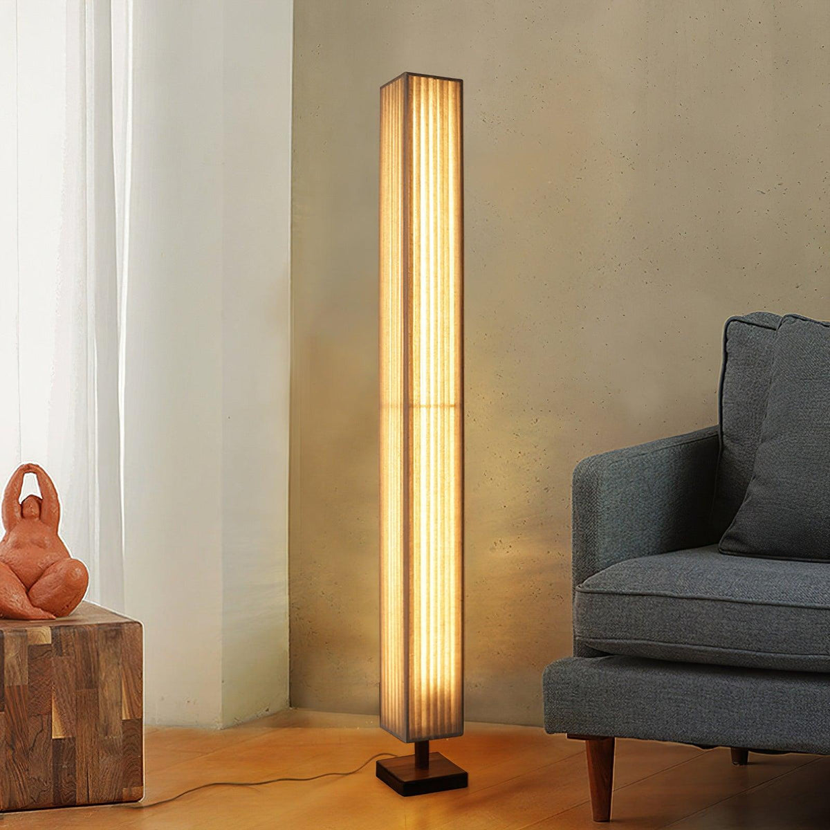 Vesolyre lampy stojące płócienny Japandi