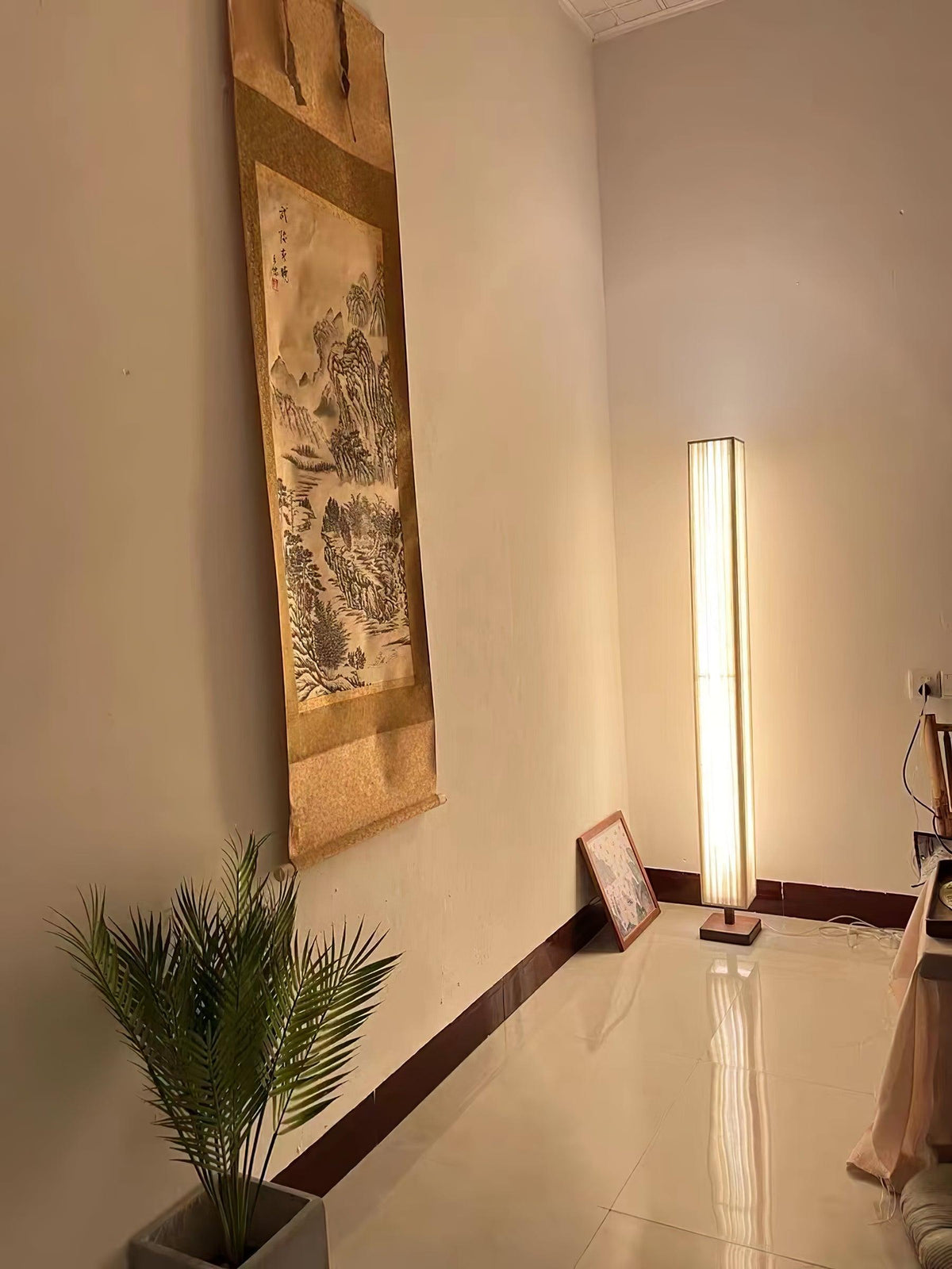 Vesolyre lampy stojące płócienny Japandi