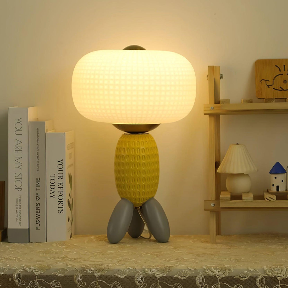 Eirarielle nowoczesna lampa stołowa ze szkła