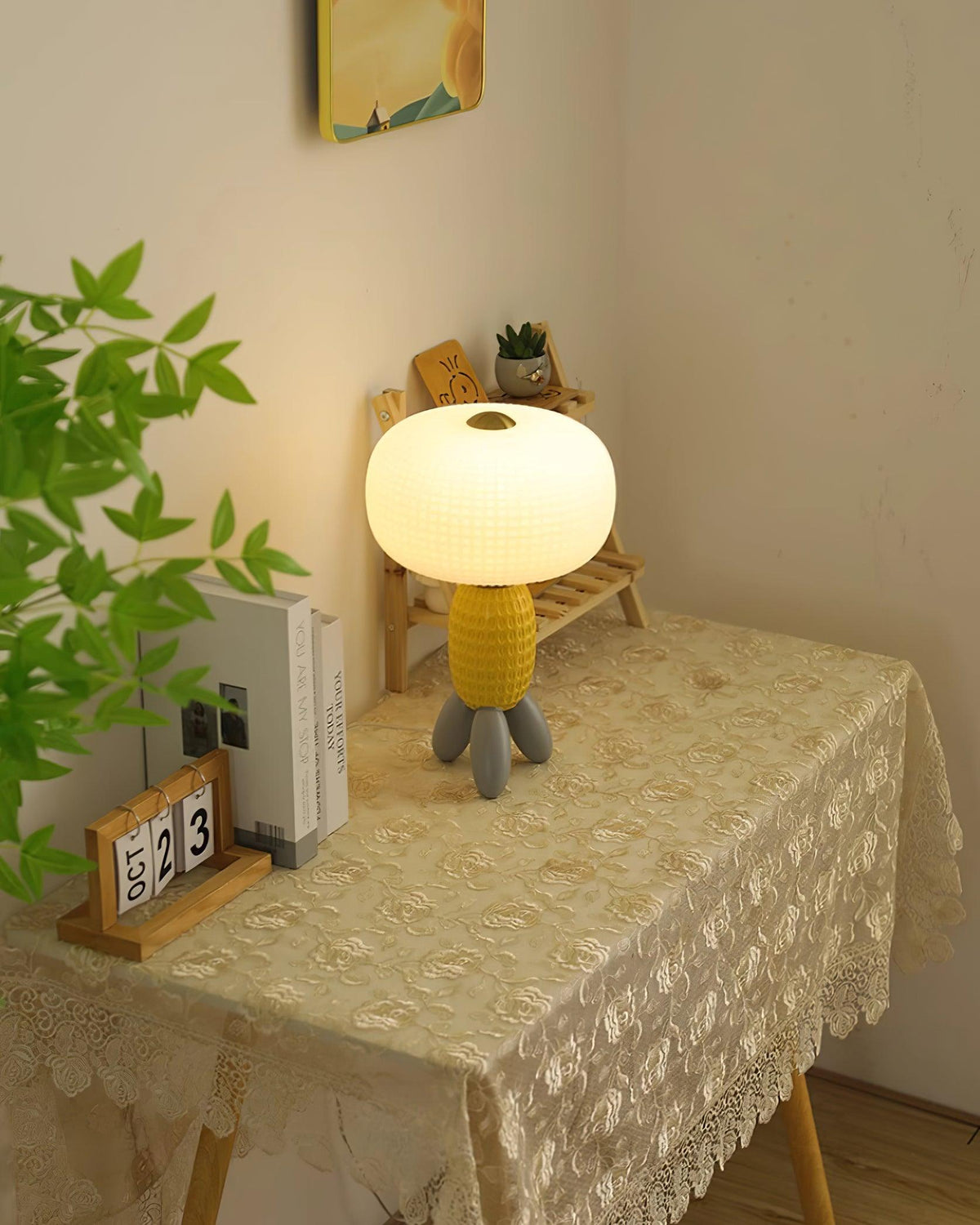Eirarielle nowoczesna lampa stołowa ze szkła