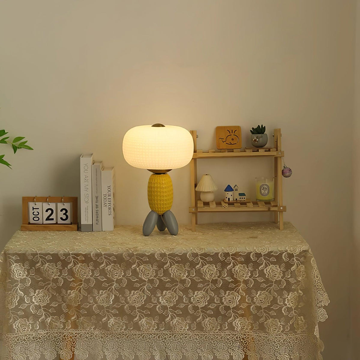 Eirarielle nowoczesna lampa stołowa ze szkła