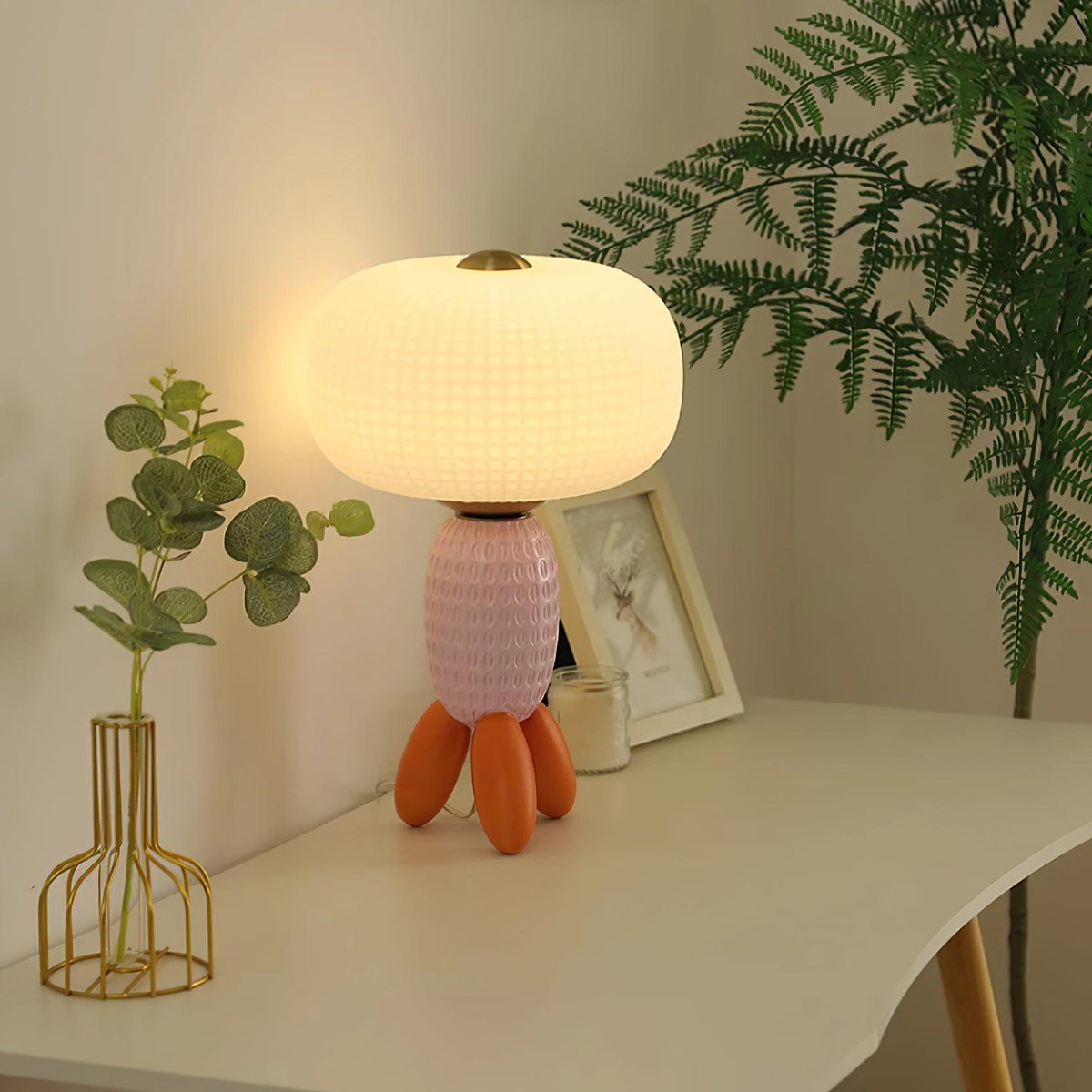 Eirarielle nowoczesna lampa stołowa ze szkła