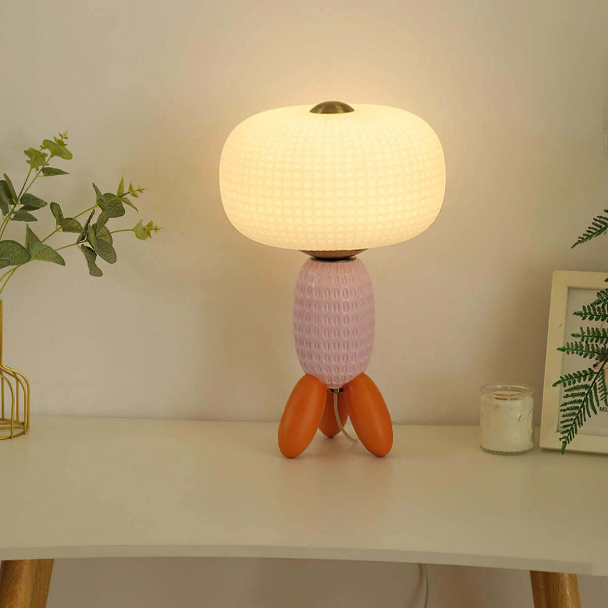 Eirarielle nowoczesna lampa stołowa ze szkła