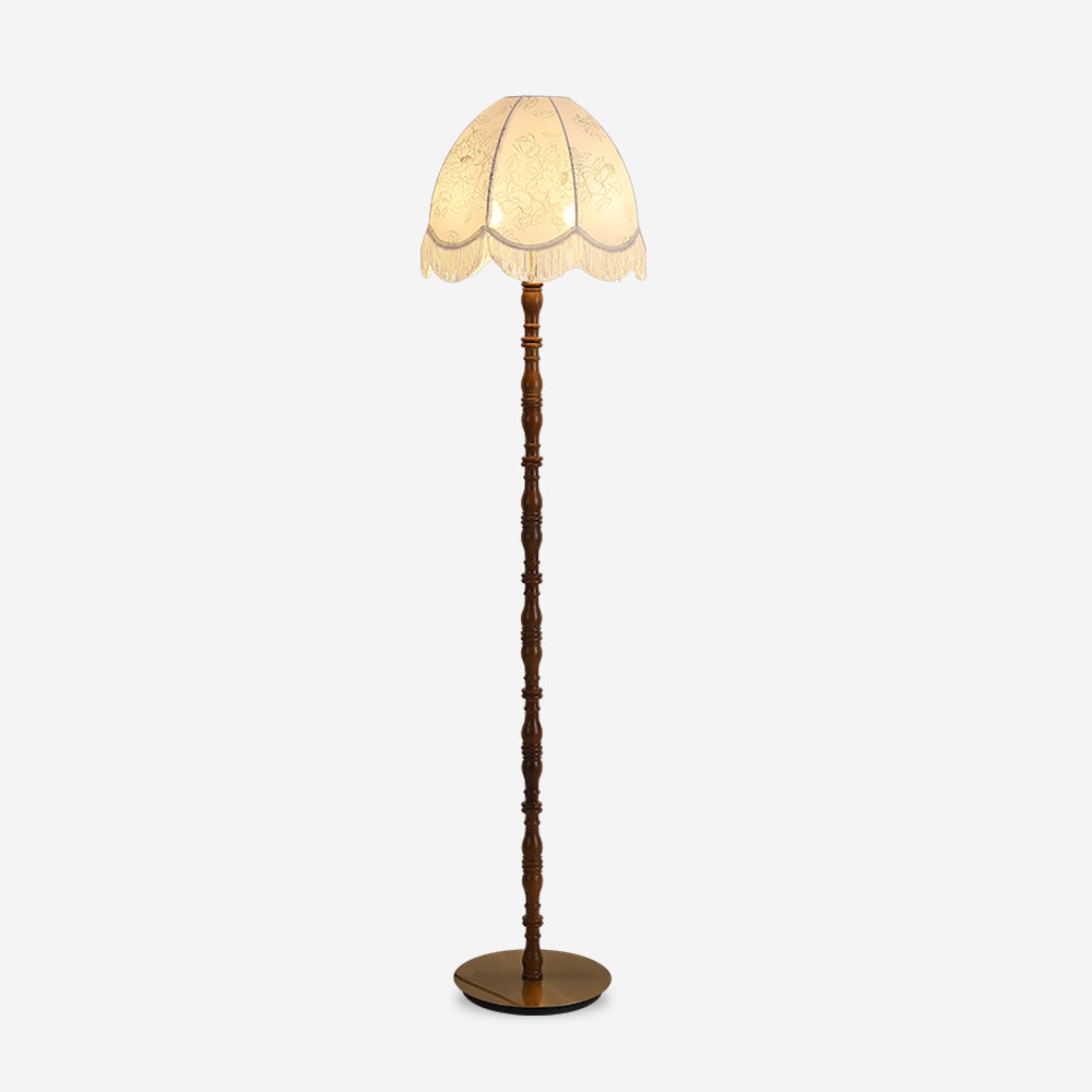 Fioeette lampa stojąca z płótna