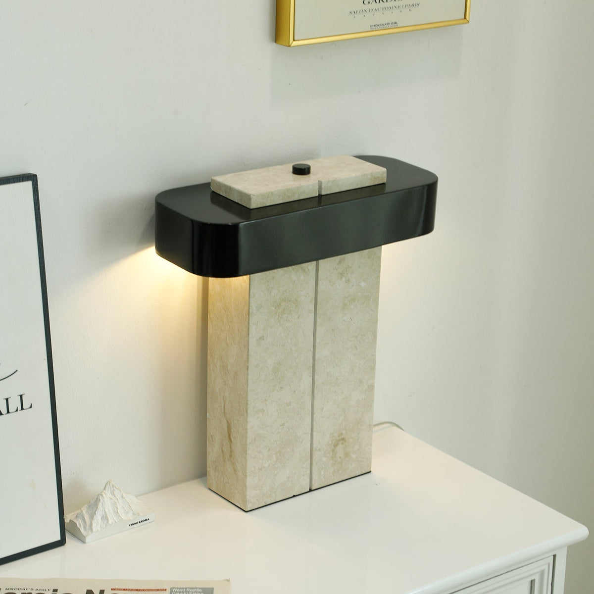 Abram nowoczesna lampa stołowa z marmuru