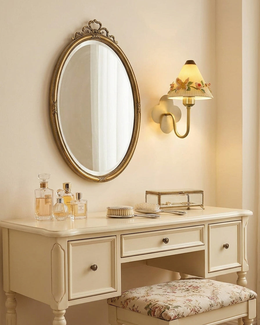 Calirelle kinkiet ceramiczny z kwiatowym motywem