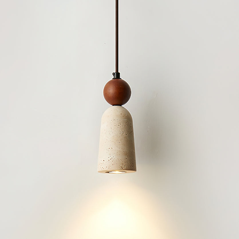 Nolira lampa wisząca drewno Travertine Natural