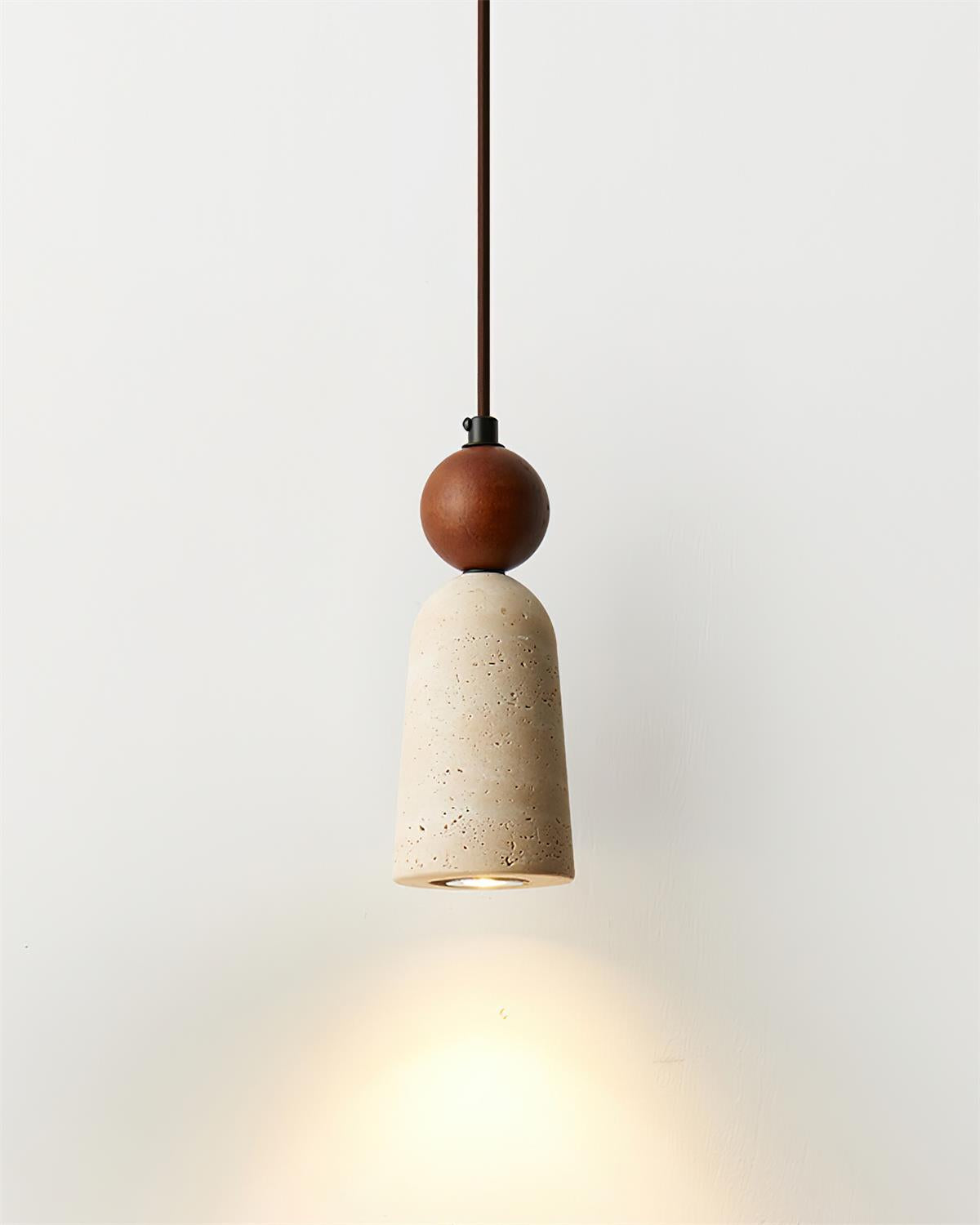 Nolira lampa wisząca drewno Travertine Natural