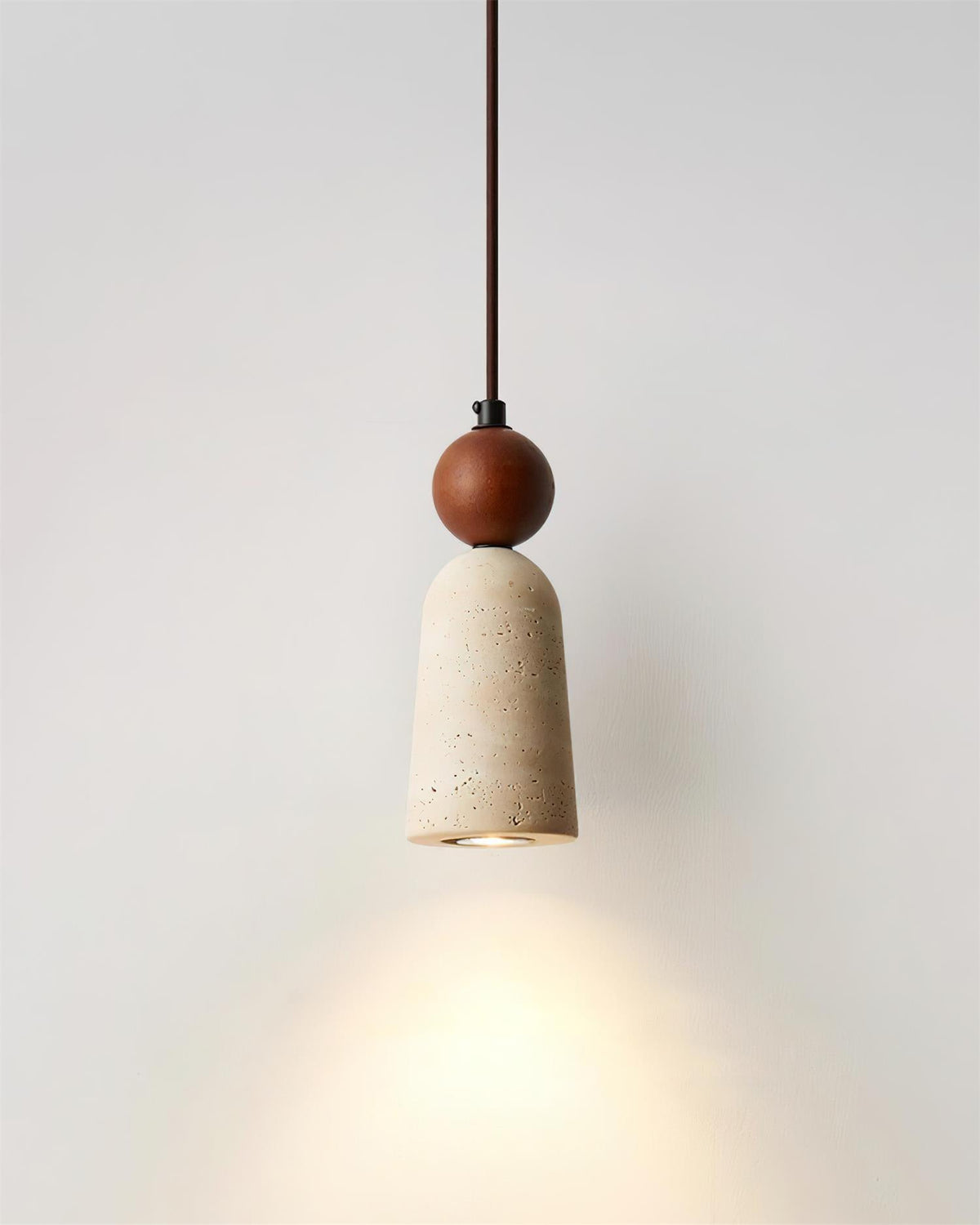 Nolira lampa wisząca drewno Travertine Natural