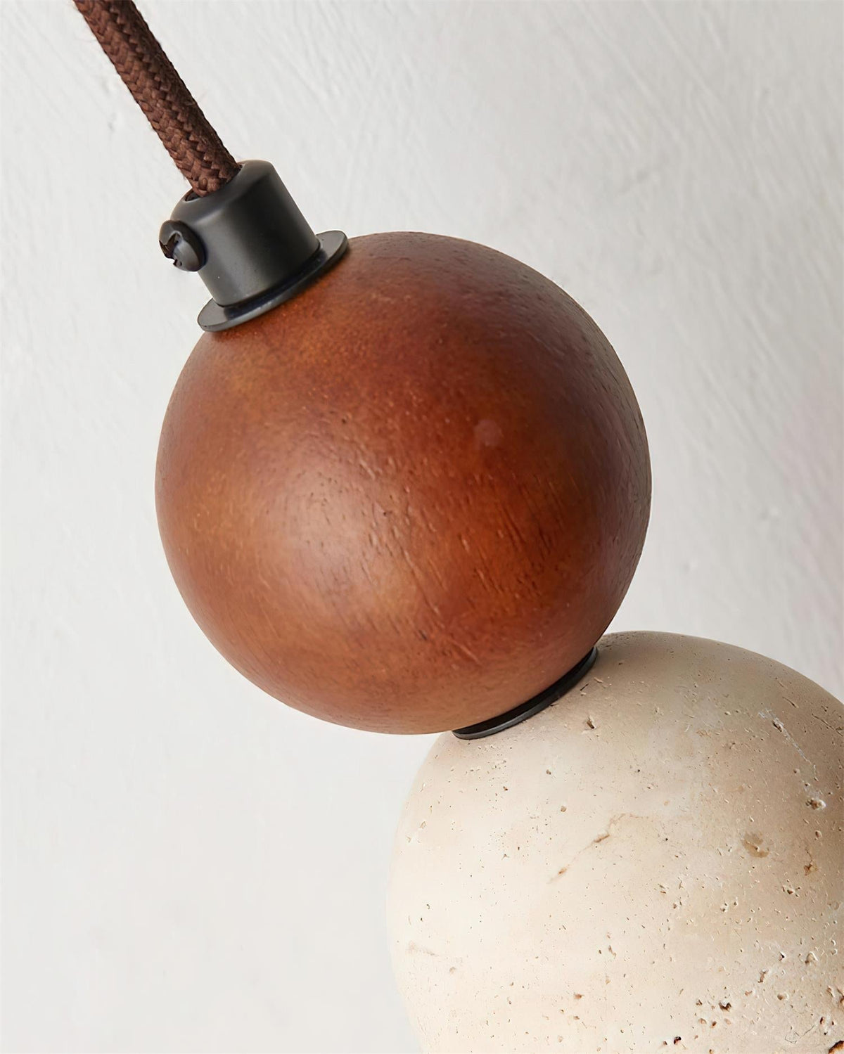 Nolira lampa wisząca drewno Travertine Natural