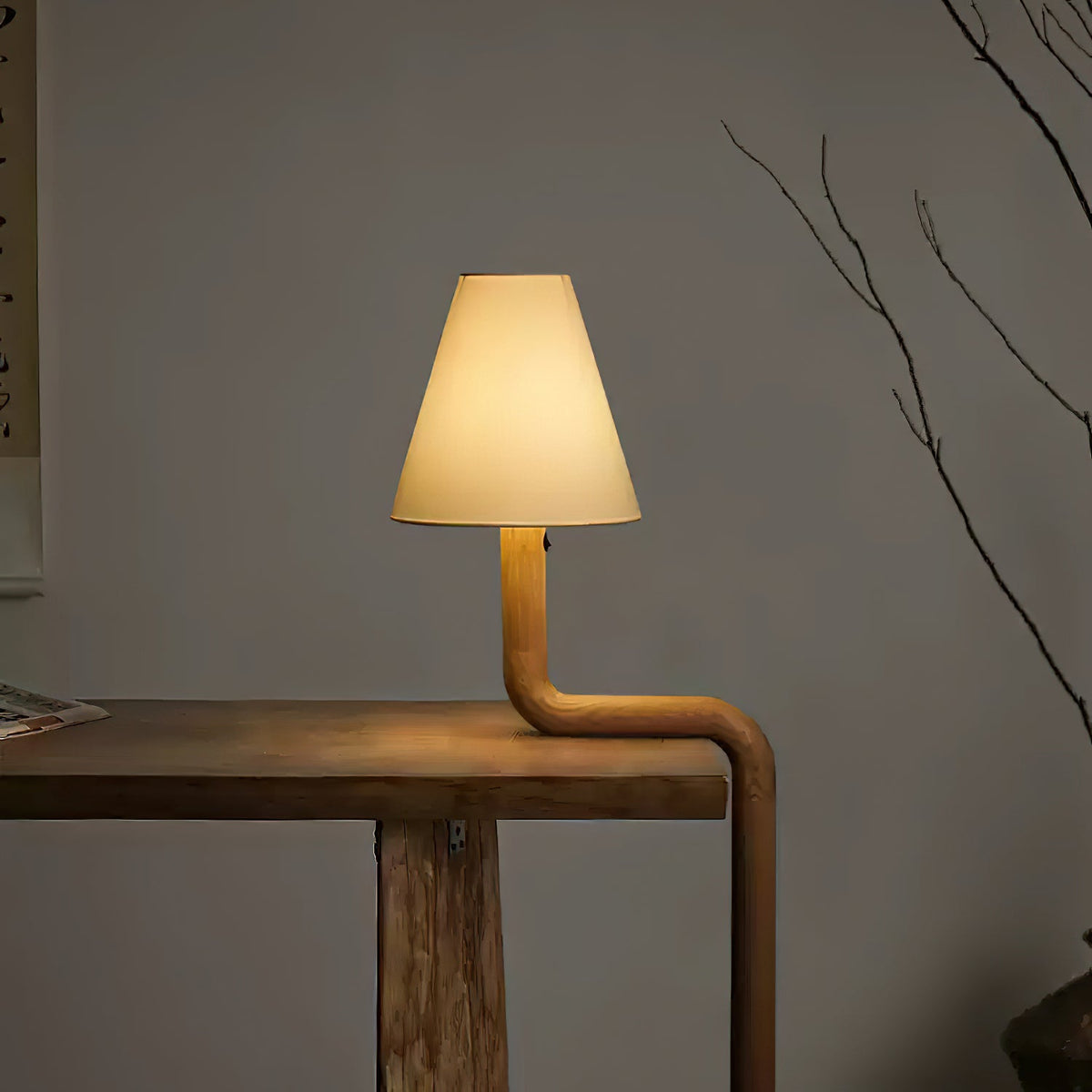 Syleielle lampy stołowe drewniane