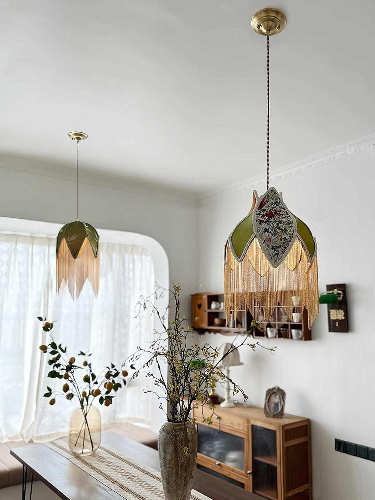 Yolvin Unikalna lampa wisząca z frędzlami