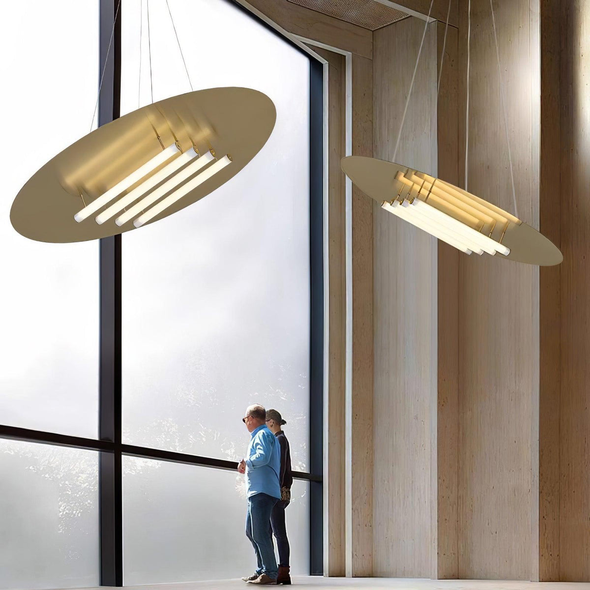 Mirueria nowoczesna lampa wisząca ze stali nierdzewnej i akrylu