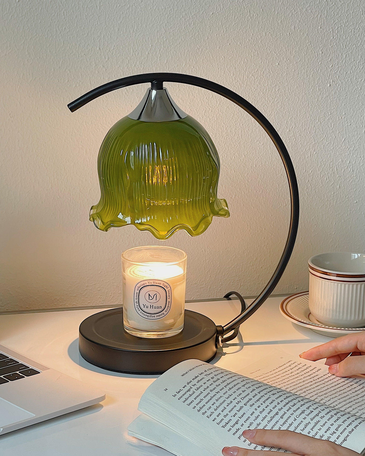 Binli lampa stołowa na świecę w stylu Wabi-Sabi