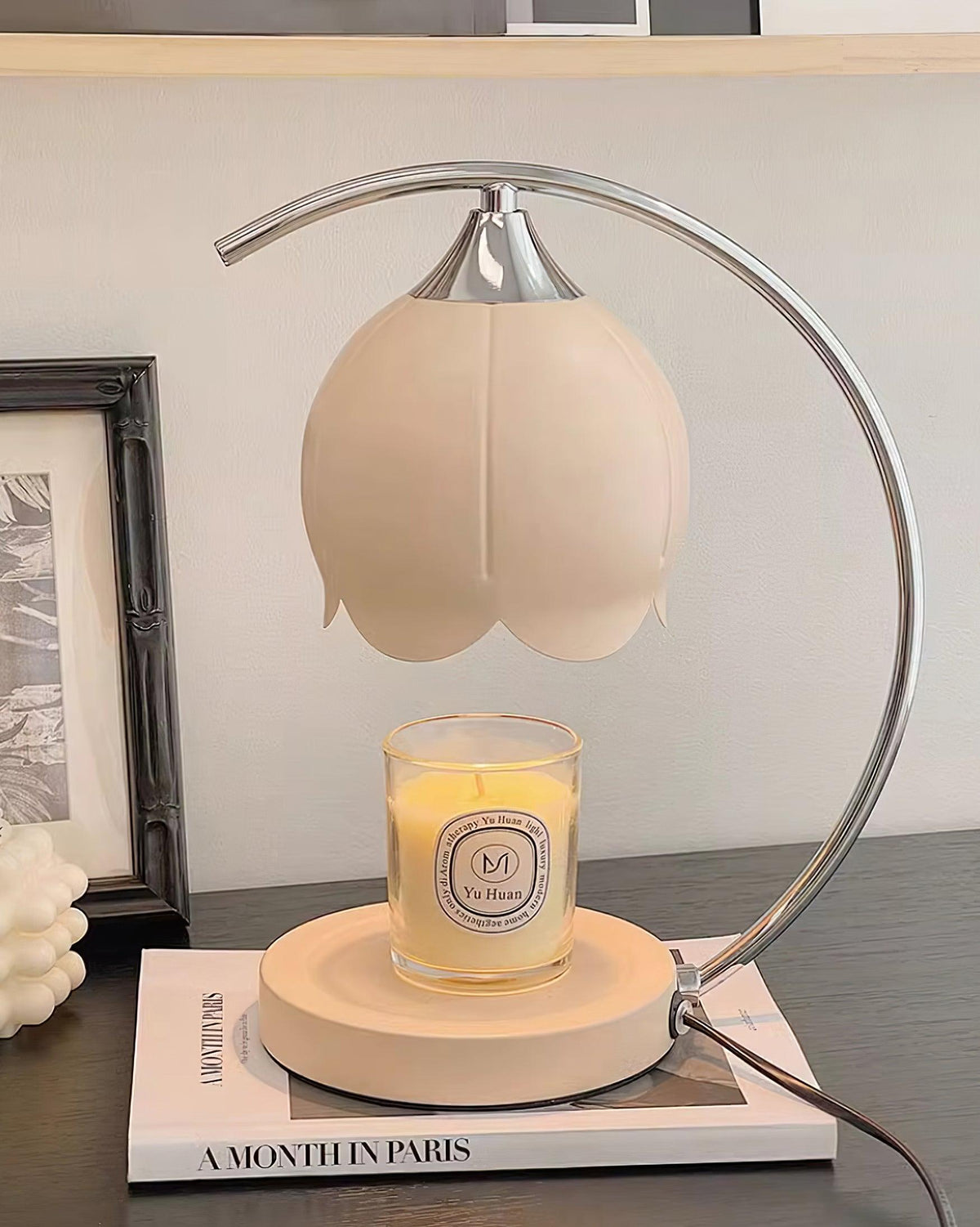 Binli lampa stołowa na świecę w stylu Wabi-Sabi