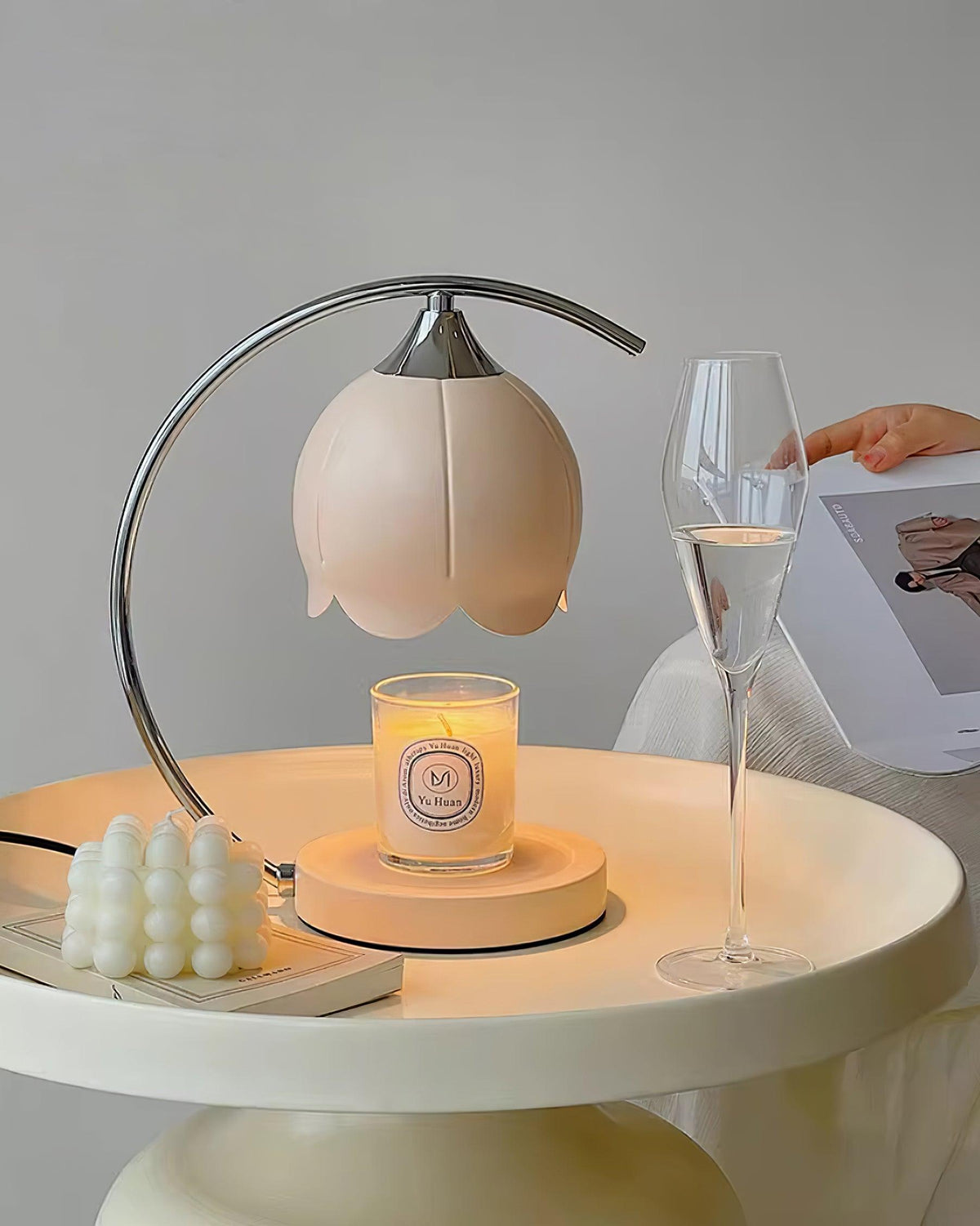 Binli lampa stołowa na świecę w stylu Wabi-Sabi