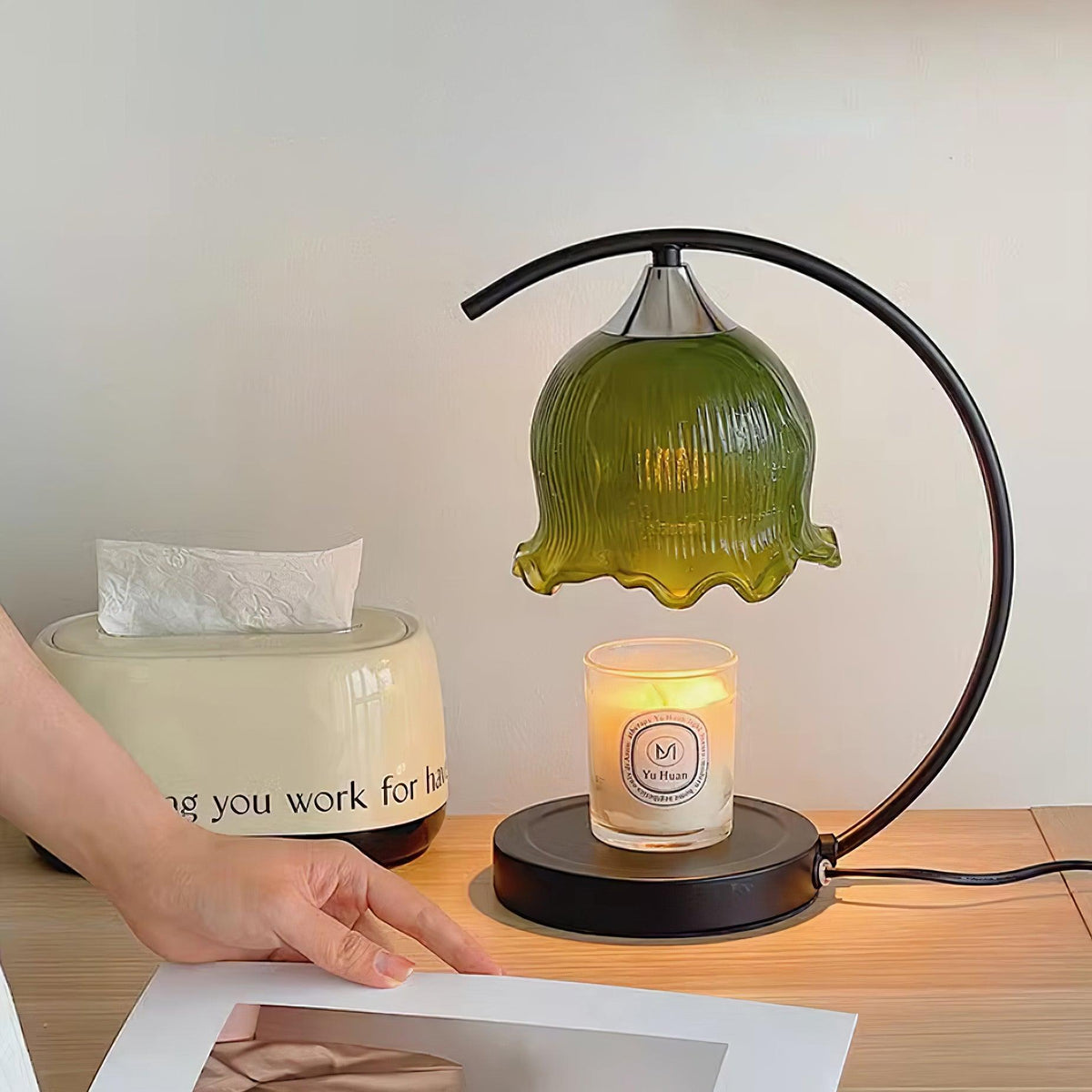 Binli lampa stołowa na świecę w stylu Wabi-Sabi