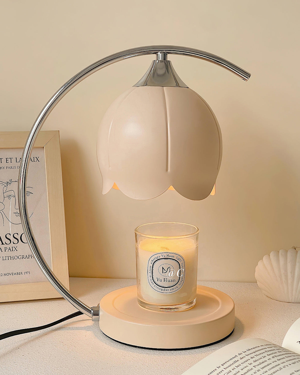 Binli lampa stołowa na świecę w stylu Wabi-Sabi
