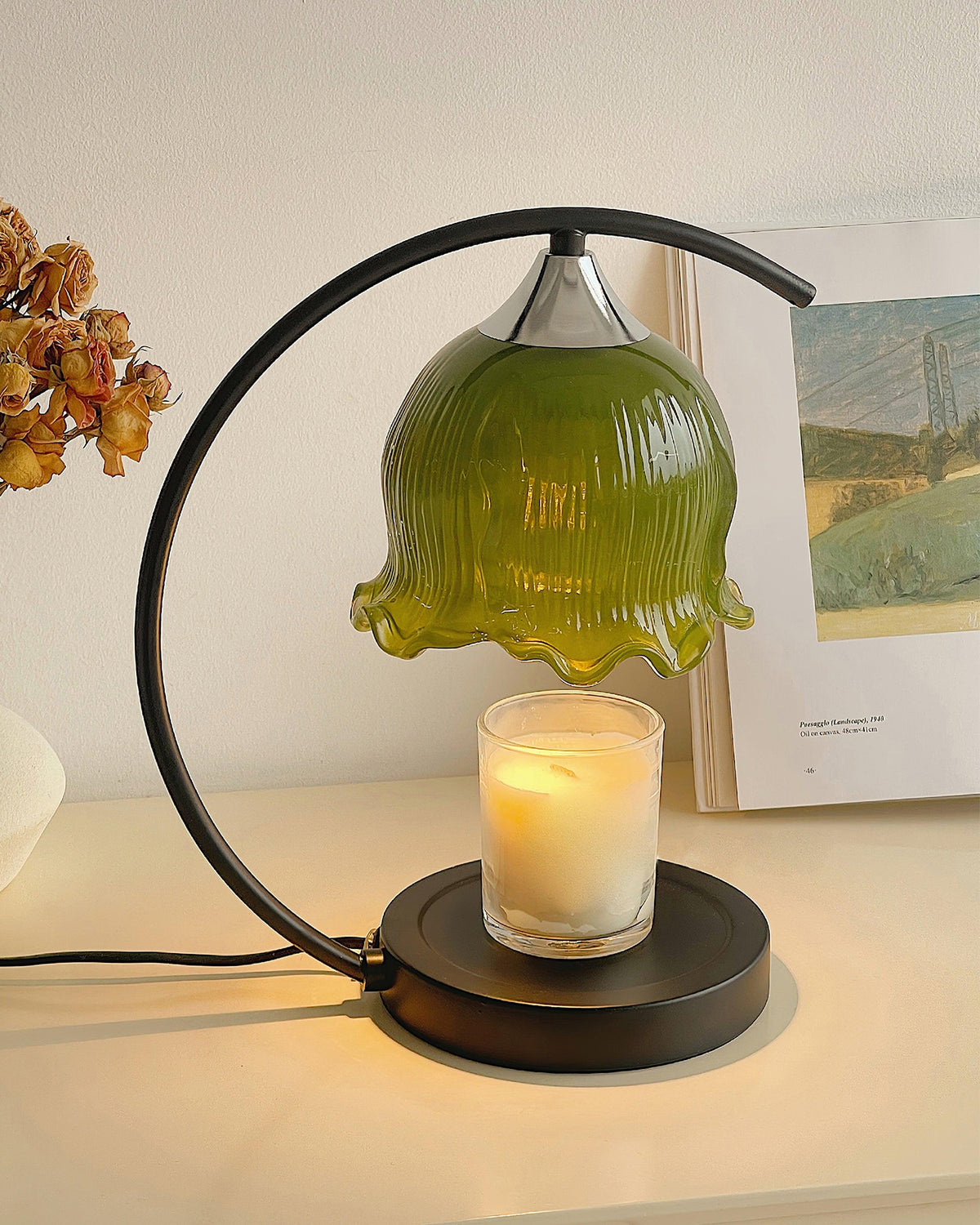 Binli lampa stołowa na świecę w stylu Wabi-Sabi