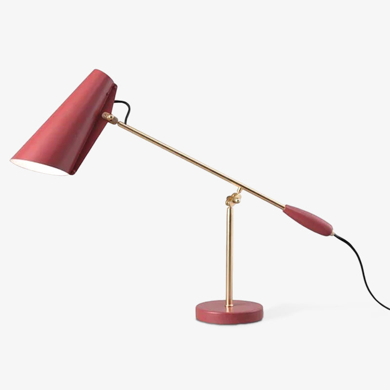 Orbix stalowa lampa stołowa w stylu z połowy wieku