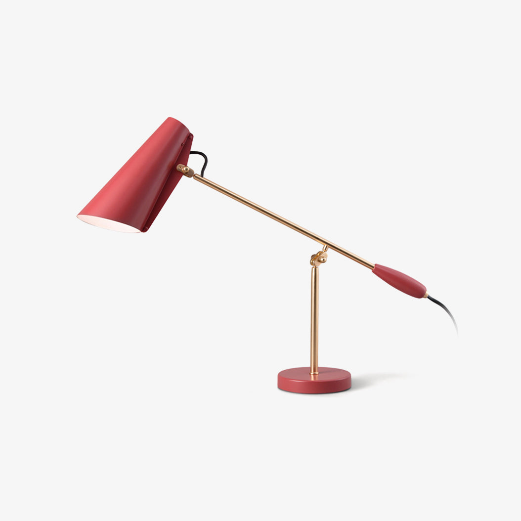 Orbix stalowa lampa stołowa w stylu z połowy wieku