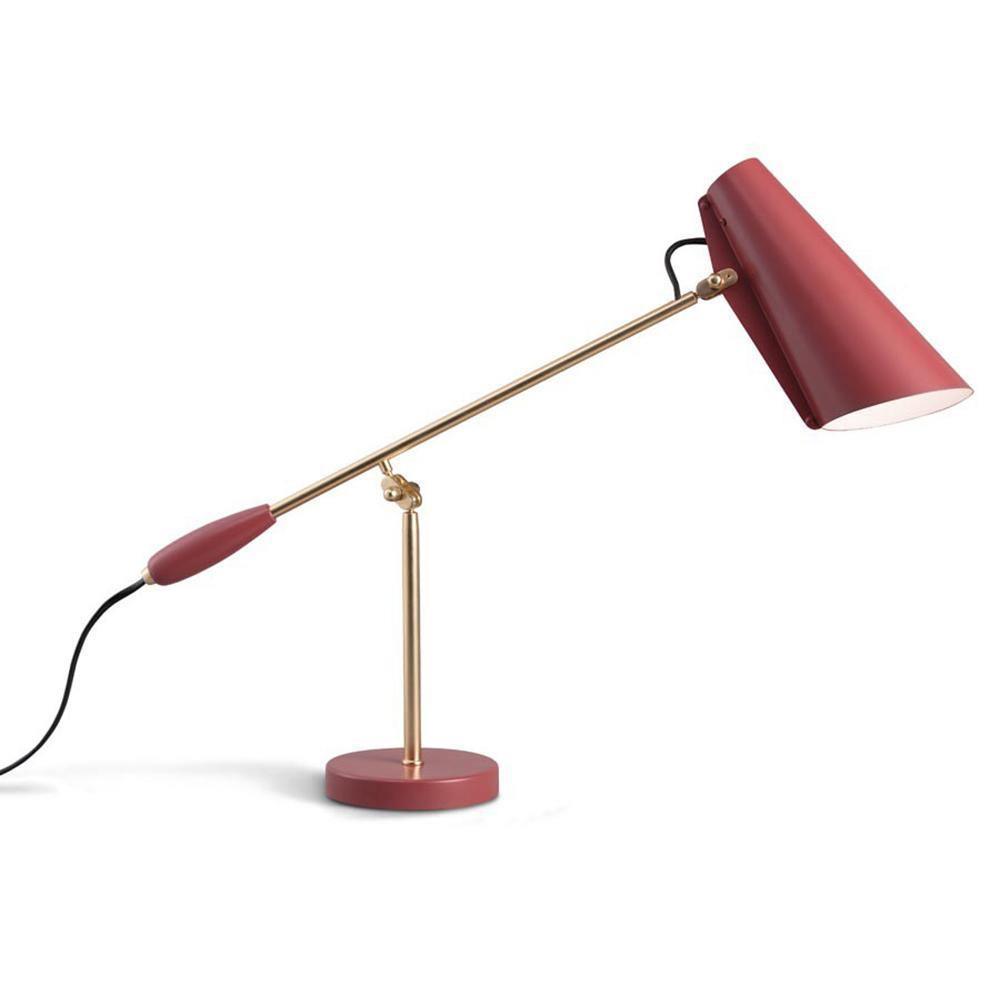Orbix stalowa lampa stołowa w stylu z połowy wieku