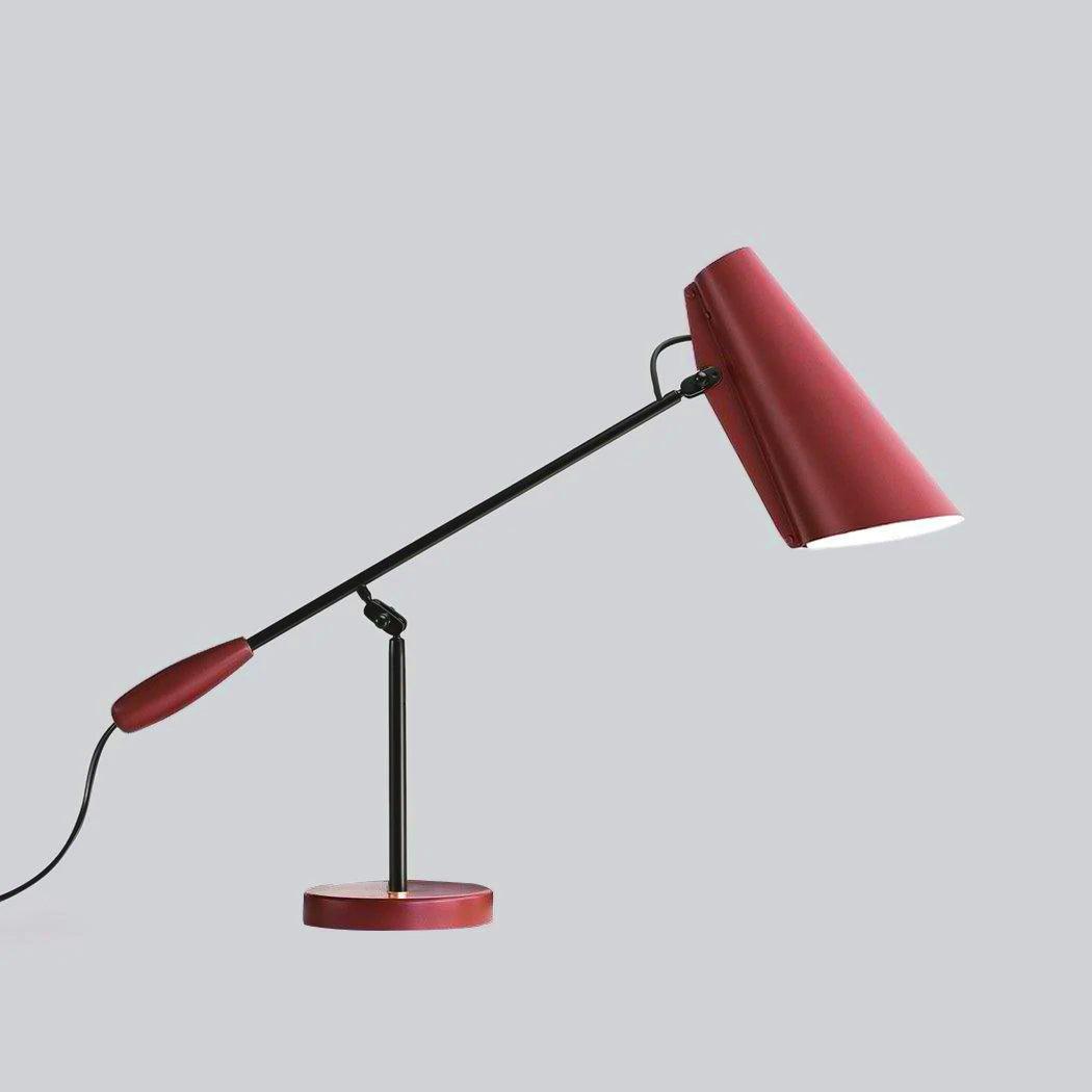 Orbix stalowa lampa stołowa w stylu z połowy wieku