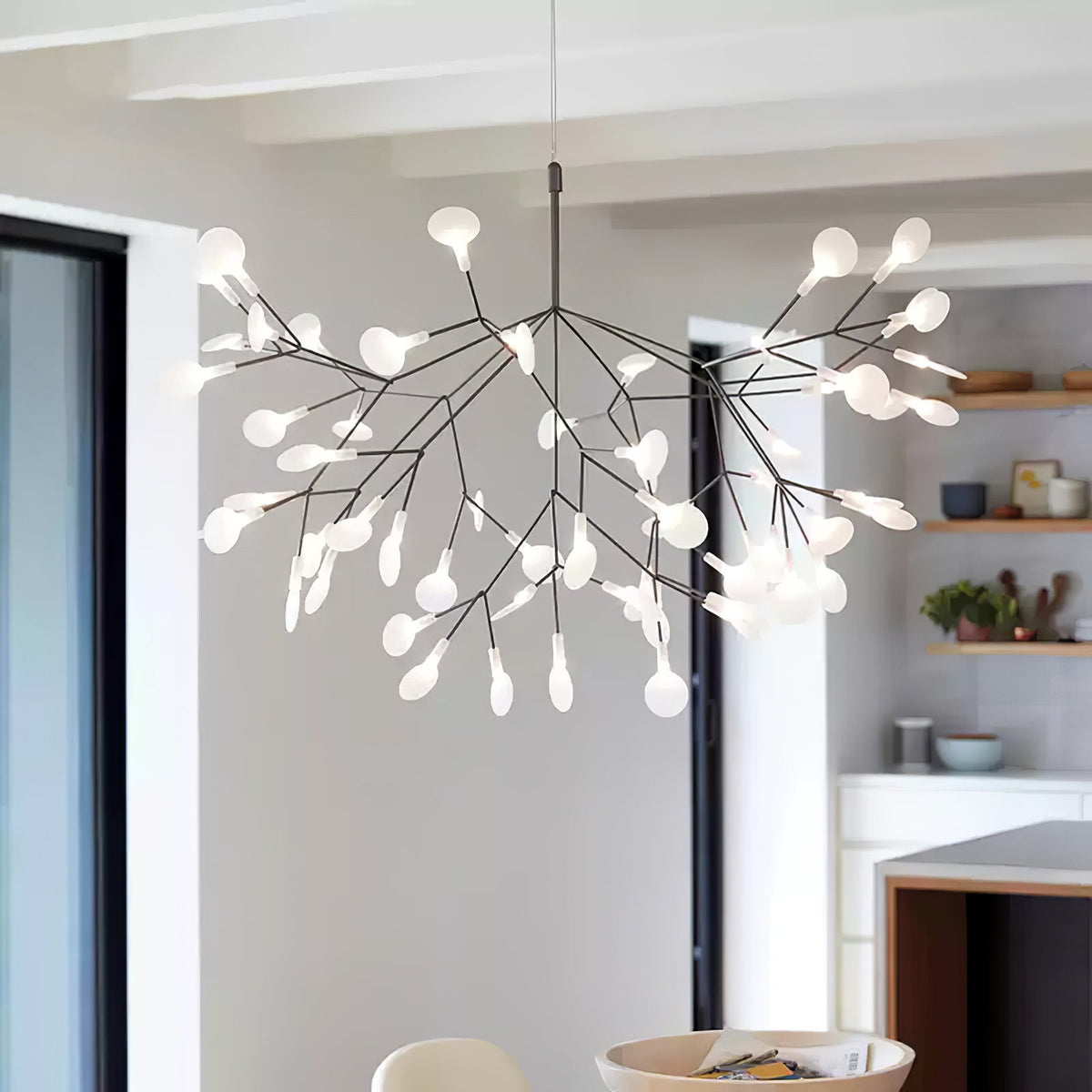 Czarny żyrandol Firefly LED
