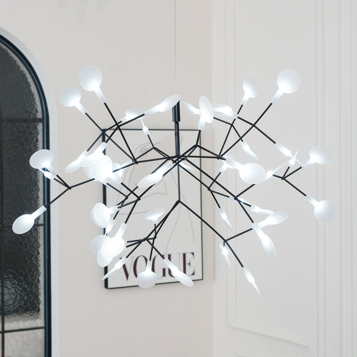 Czarny żyrandol Firefly LED