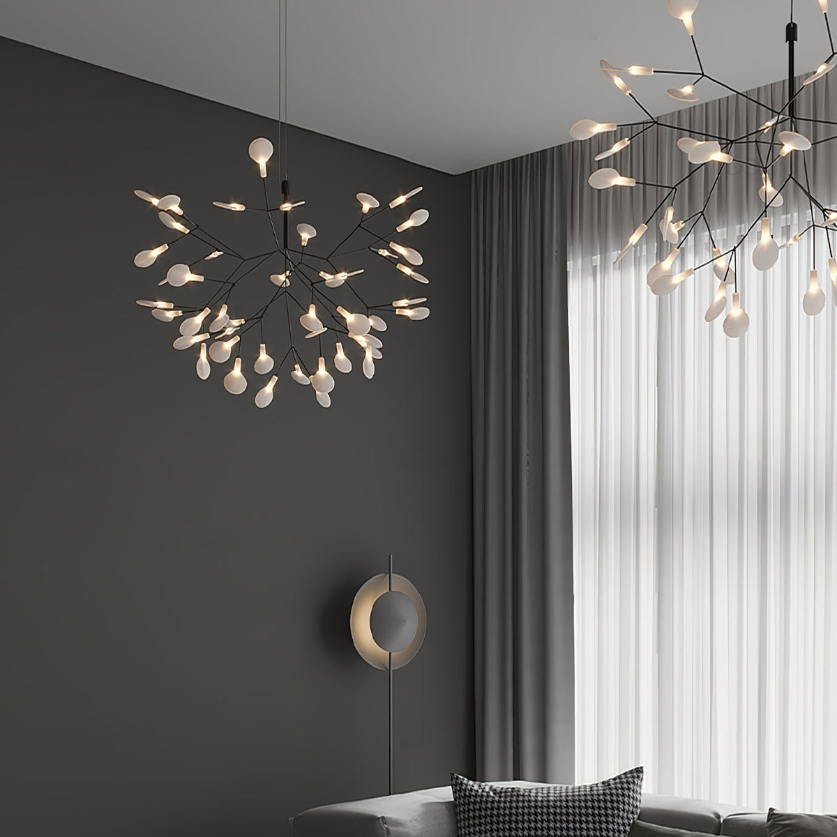 Czarny żyrandol Firefly LED