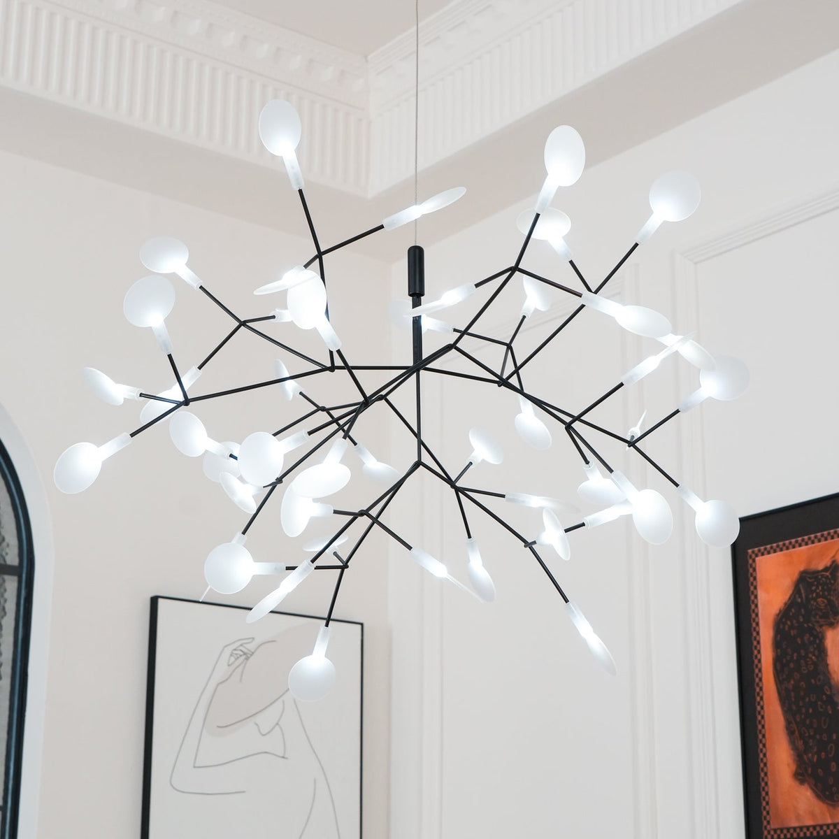 Czarny żyrandol Firefly LED