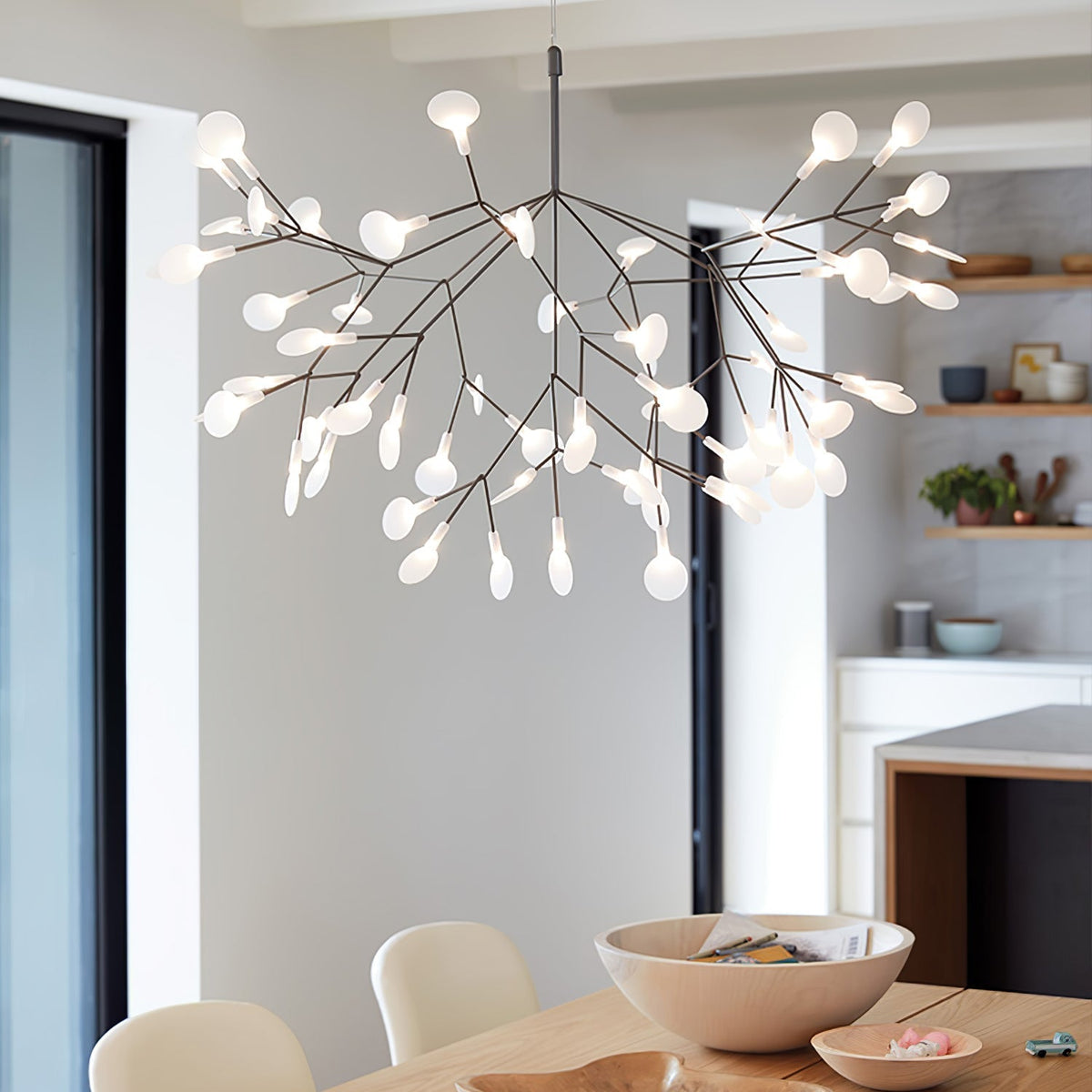Czarny żyrandol Firefly LED