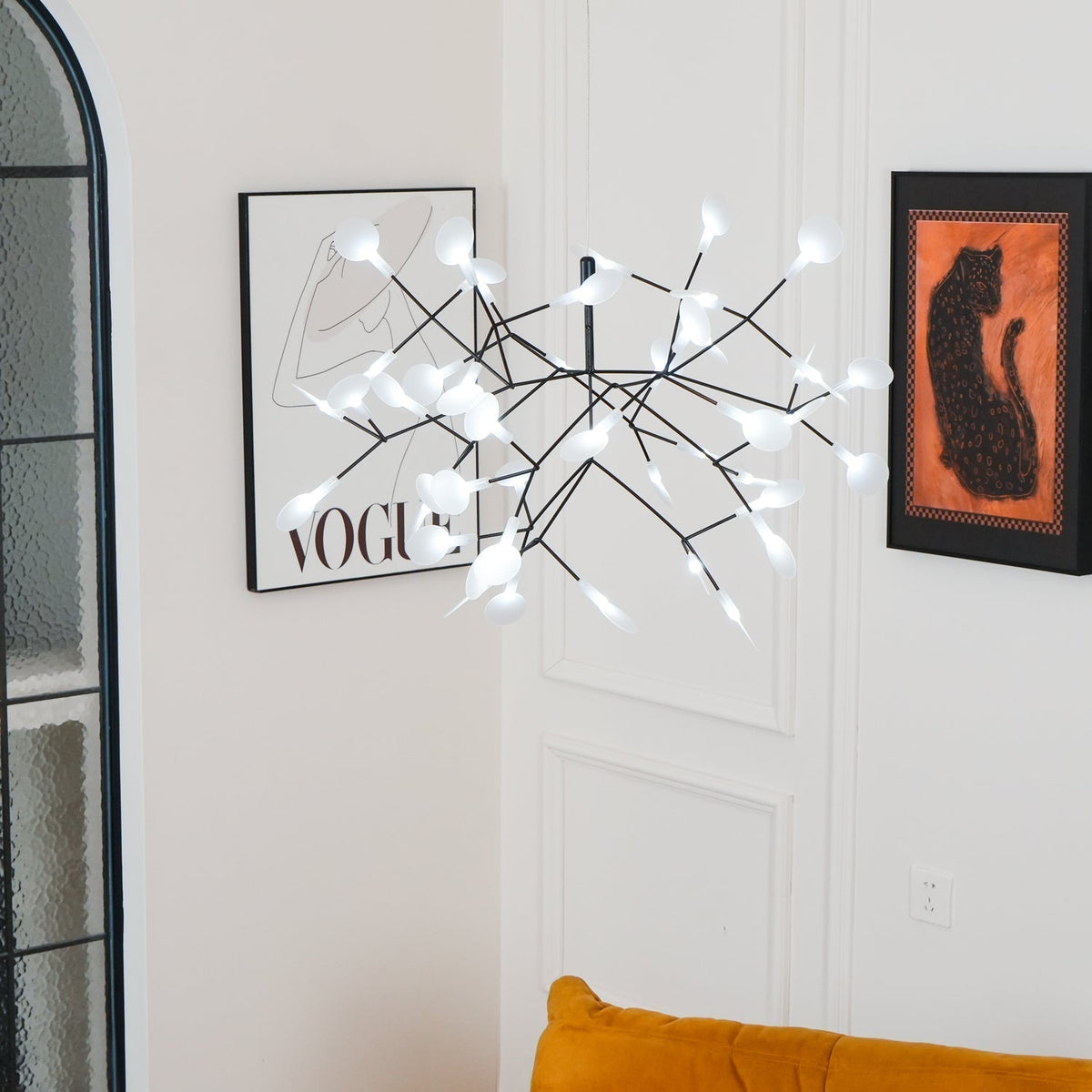 Czarny żyrandol Firefly LED