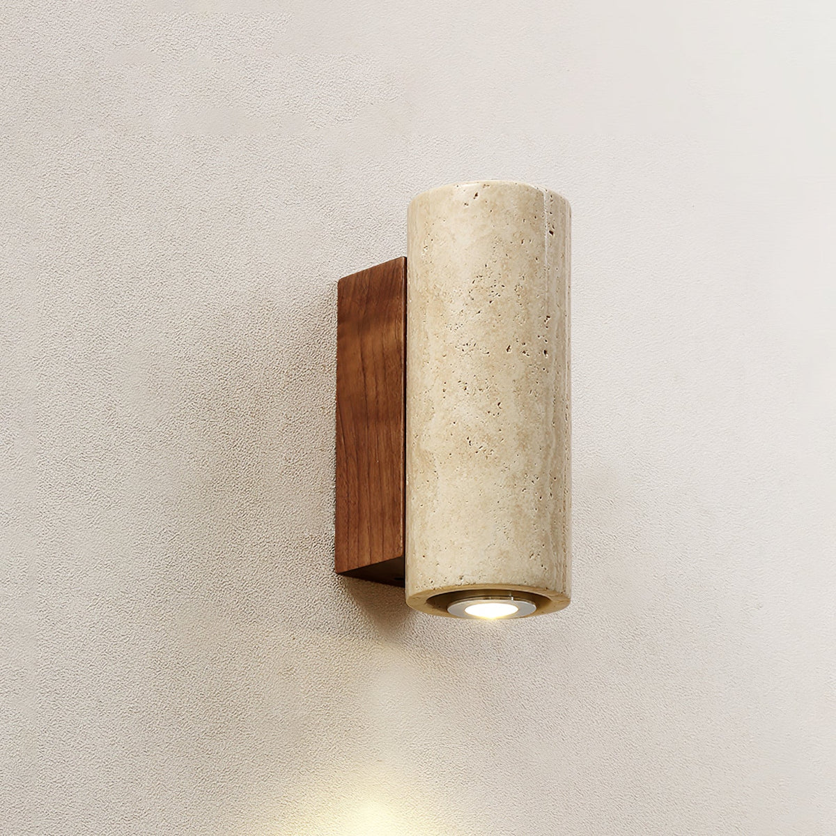 Nula Travertine kinkiet drewniany